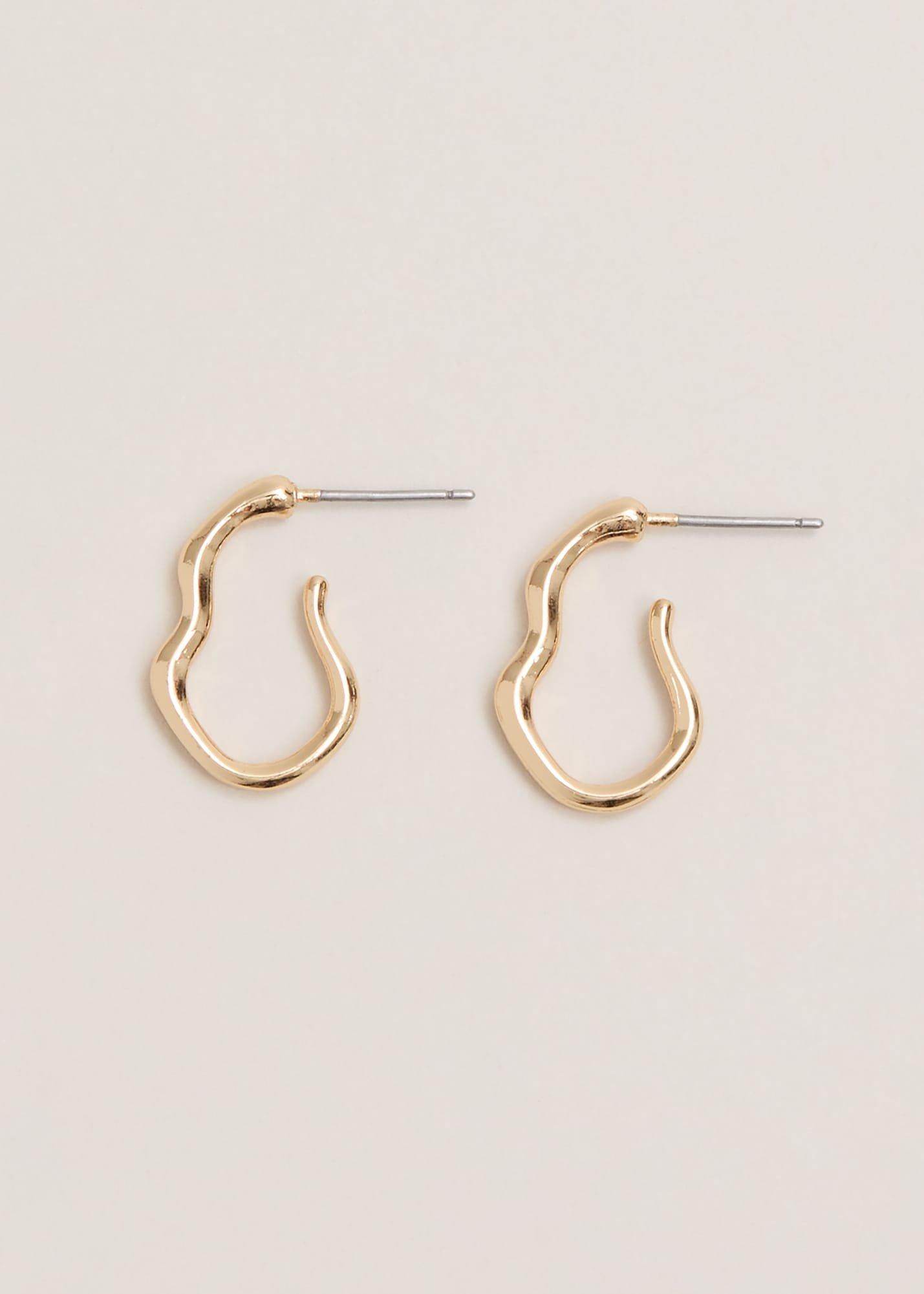 Gold Mini Irregular Hoop
