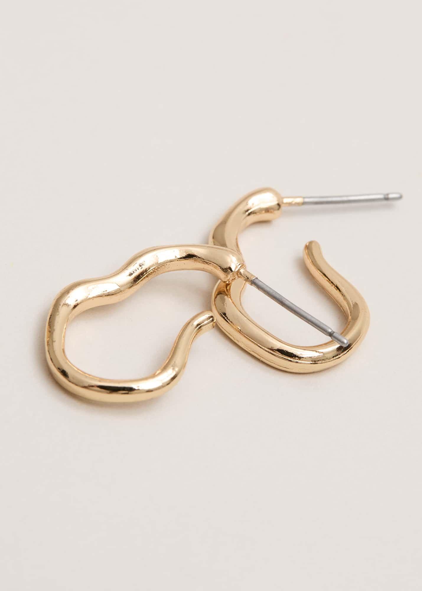 Gold Mini Irregular Hoop