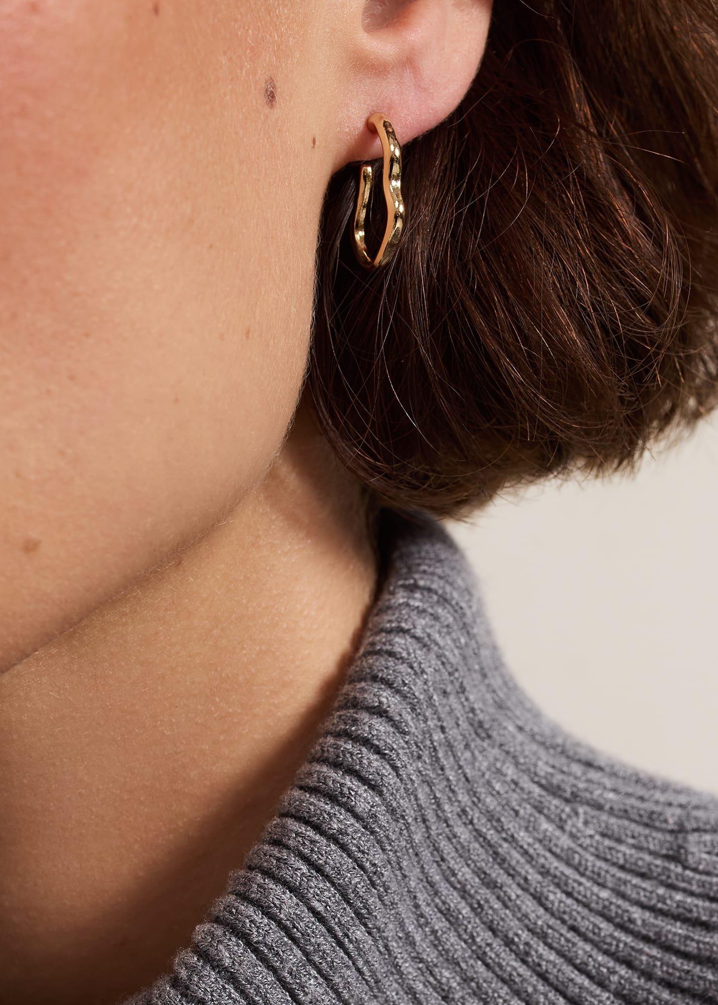 Gold Mini Irregular Hoop