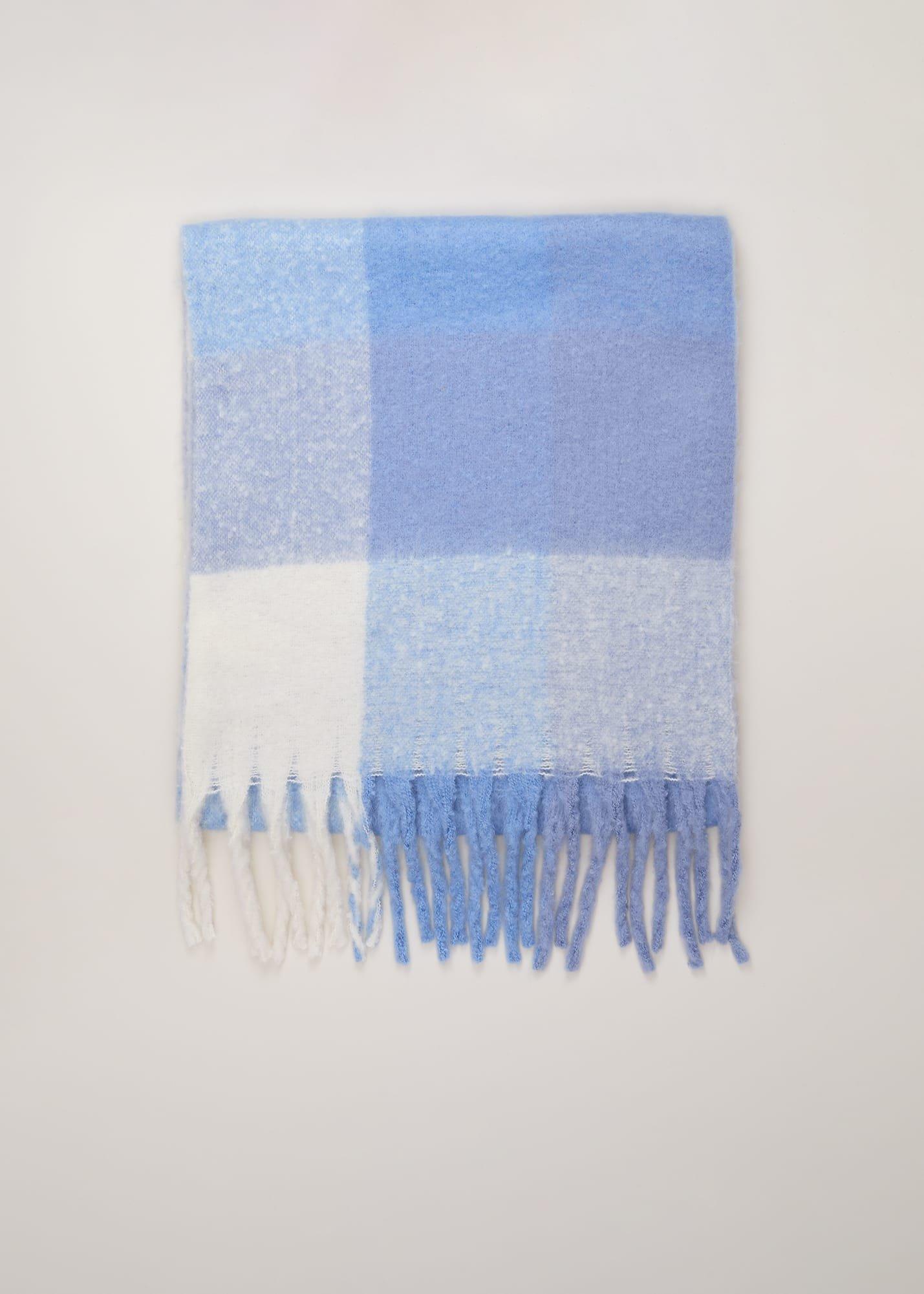 Oversized Check Brushed Scarf