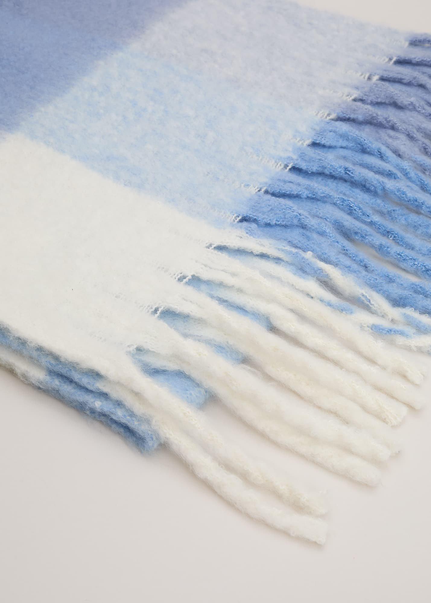 Oversized Check Brushed Scarf