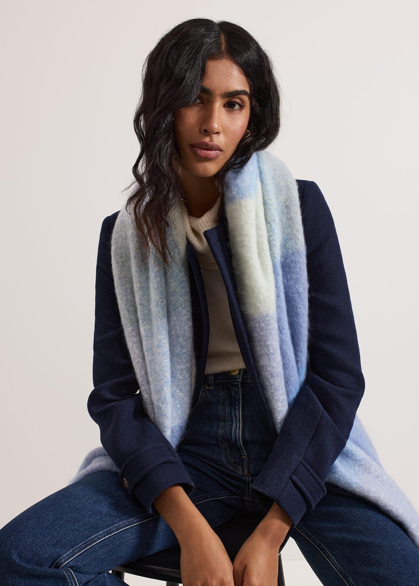 Oversized Check Brushed Scarf