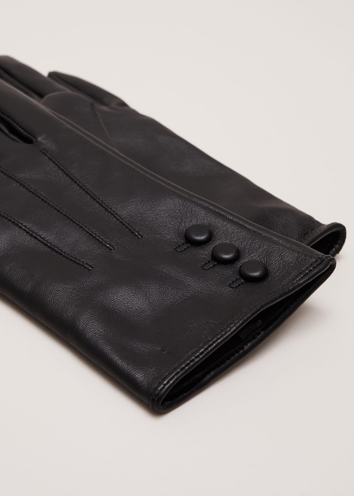 Black Leather Gloves