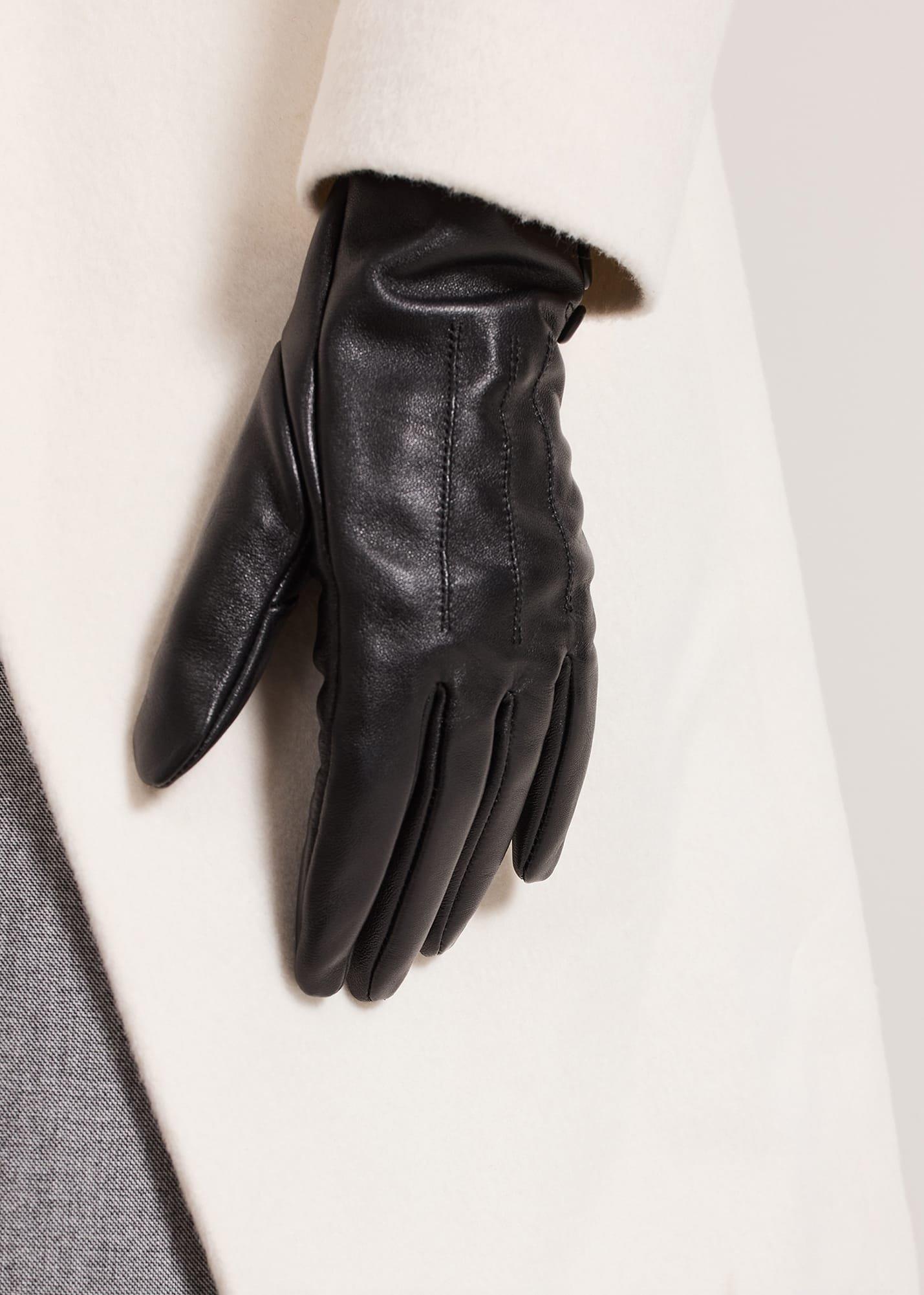 Black Leather Gloves