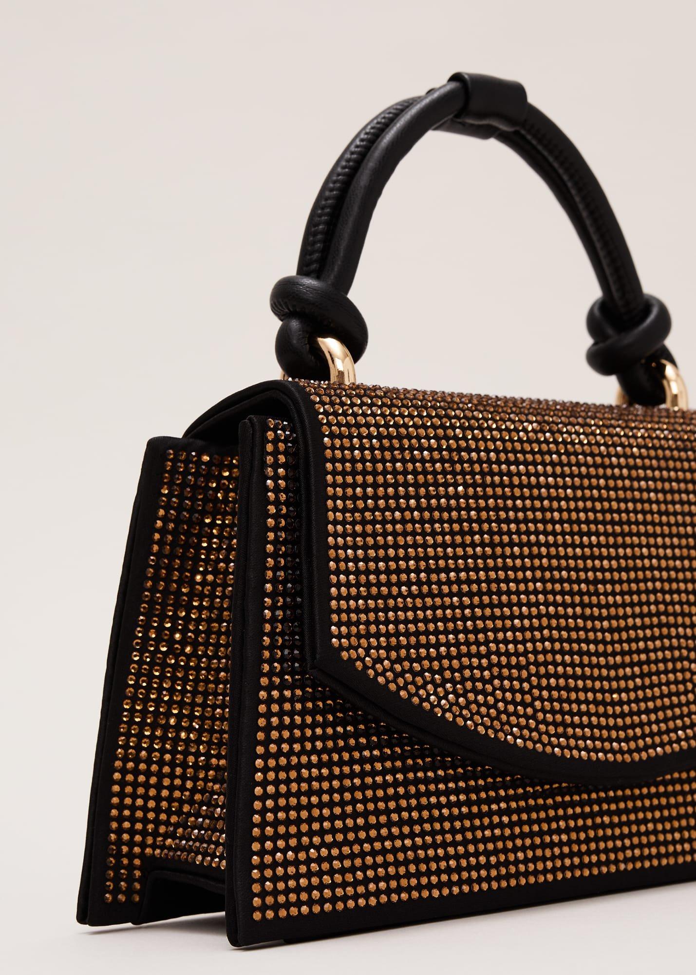 Gold Embellished Mini Tote