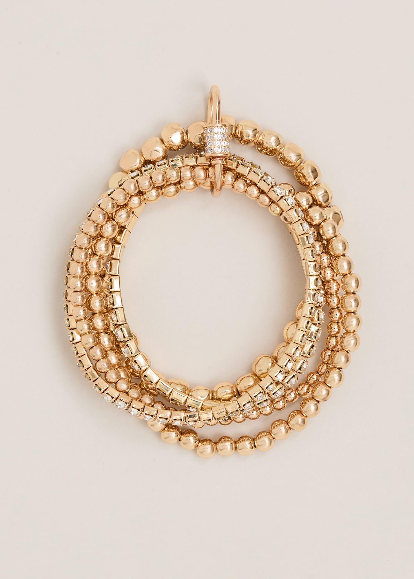 Gold Sparkle Stretch Bracelet Set
