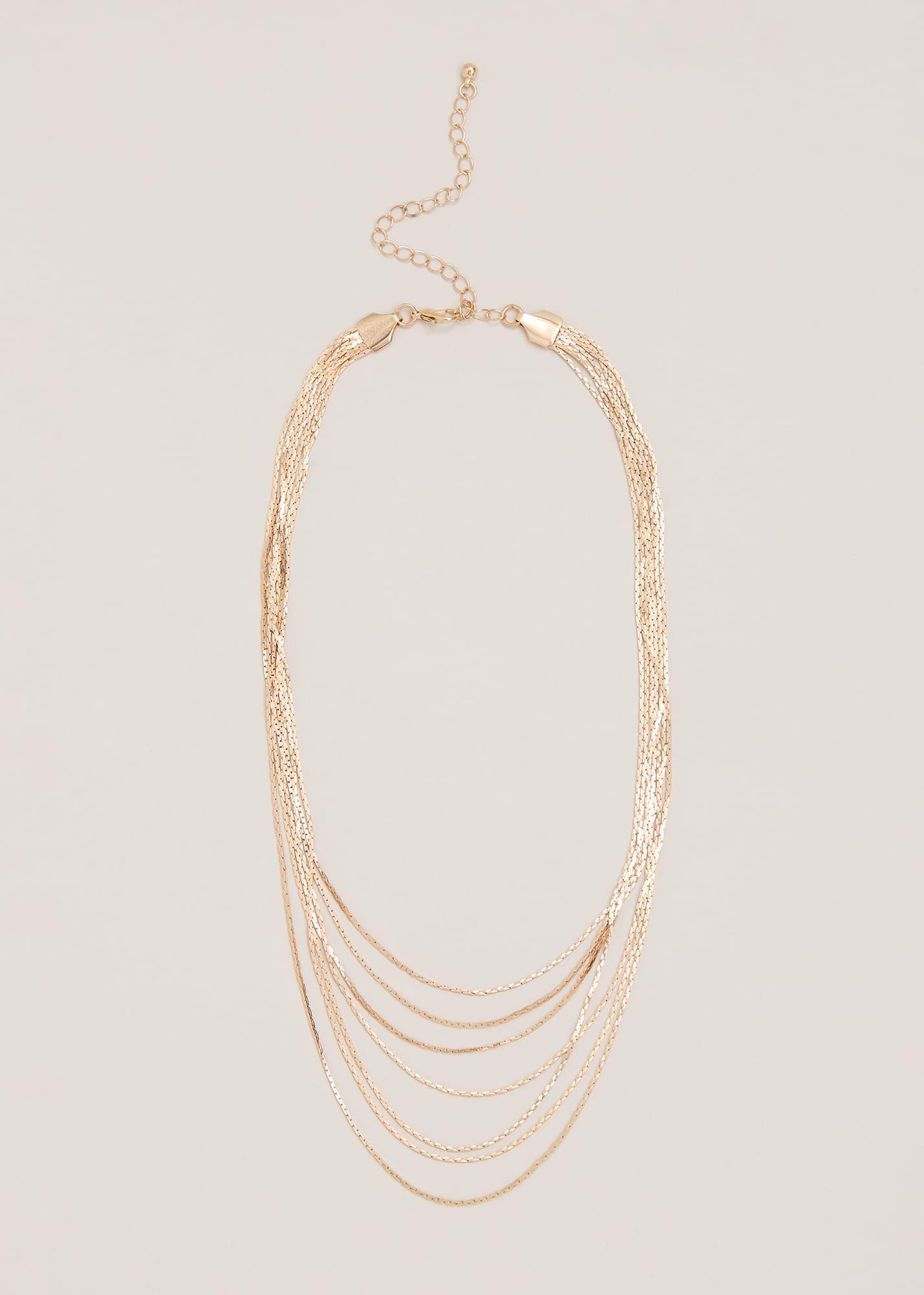 Gold Mutli Chain Fine Necklace
