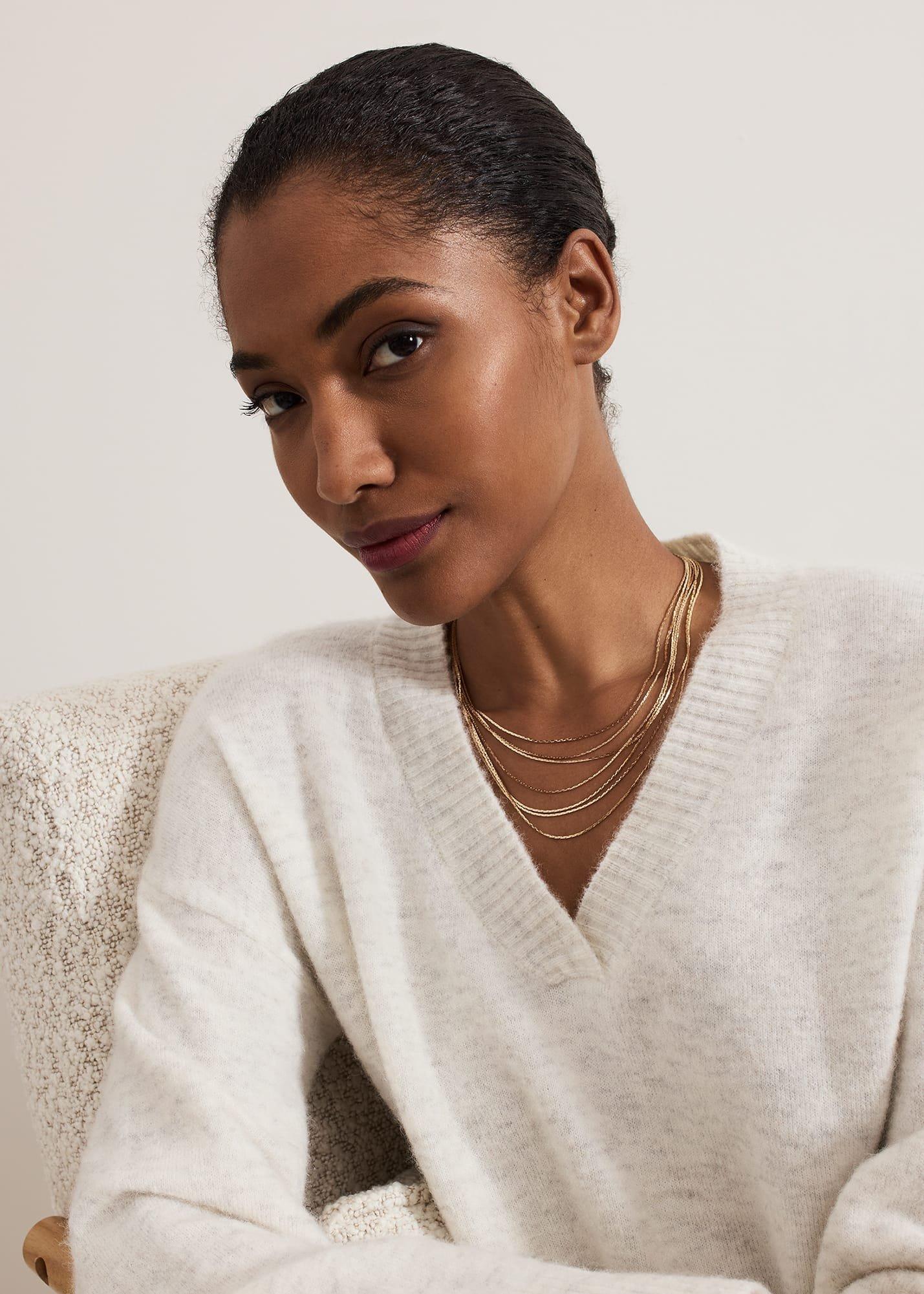 Gold Mutli Chain Fine Necklace