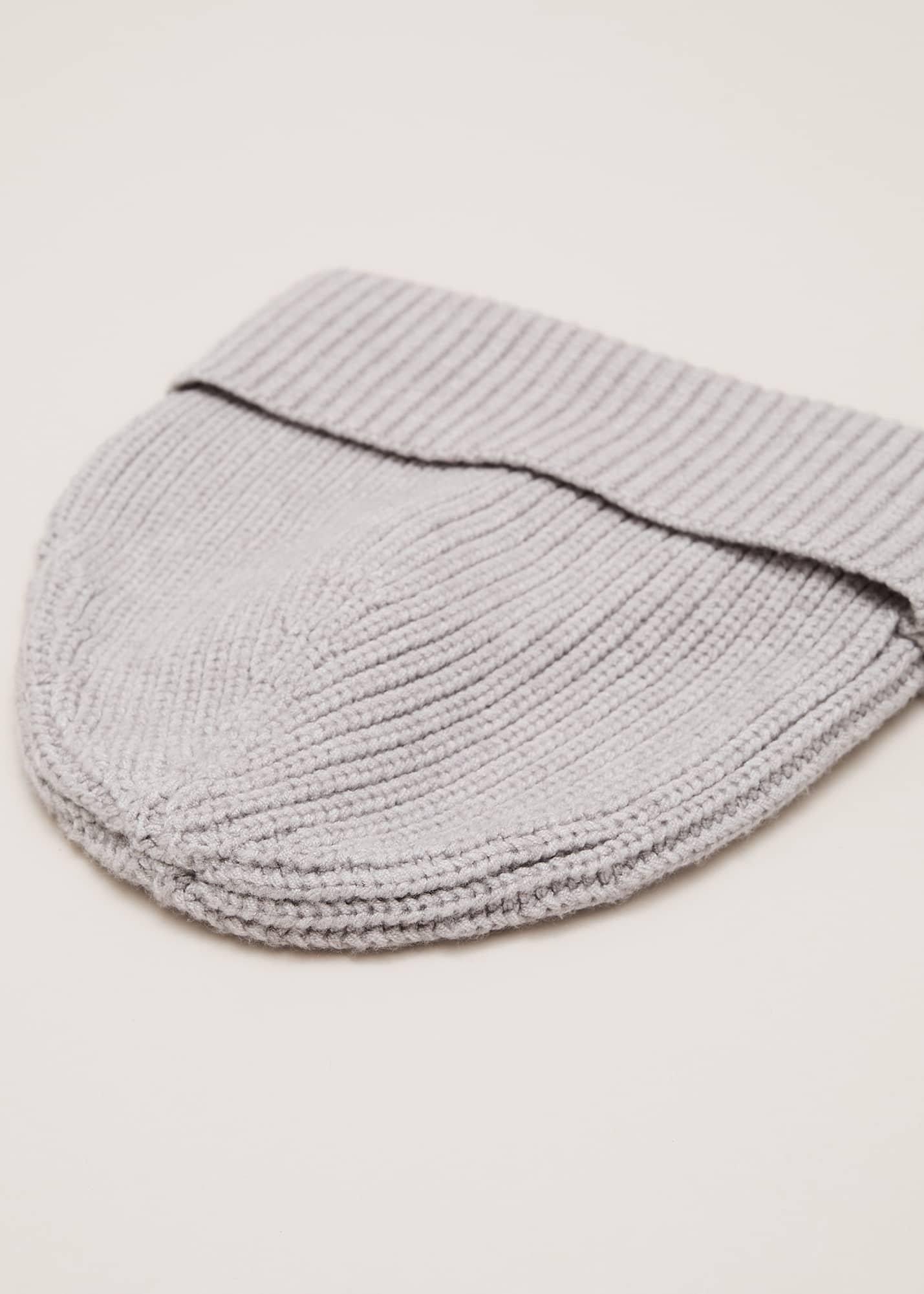 Grey Ribbed Beany Hat
