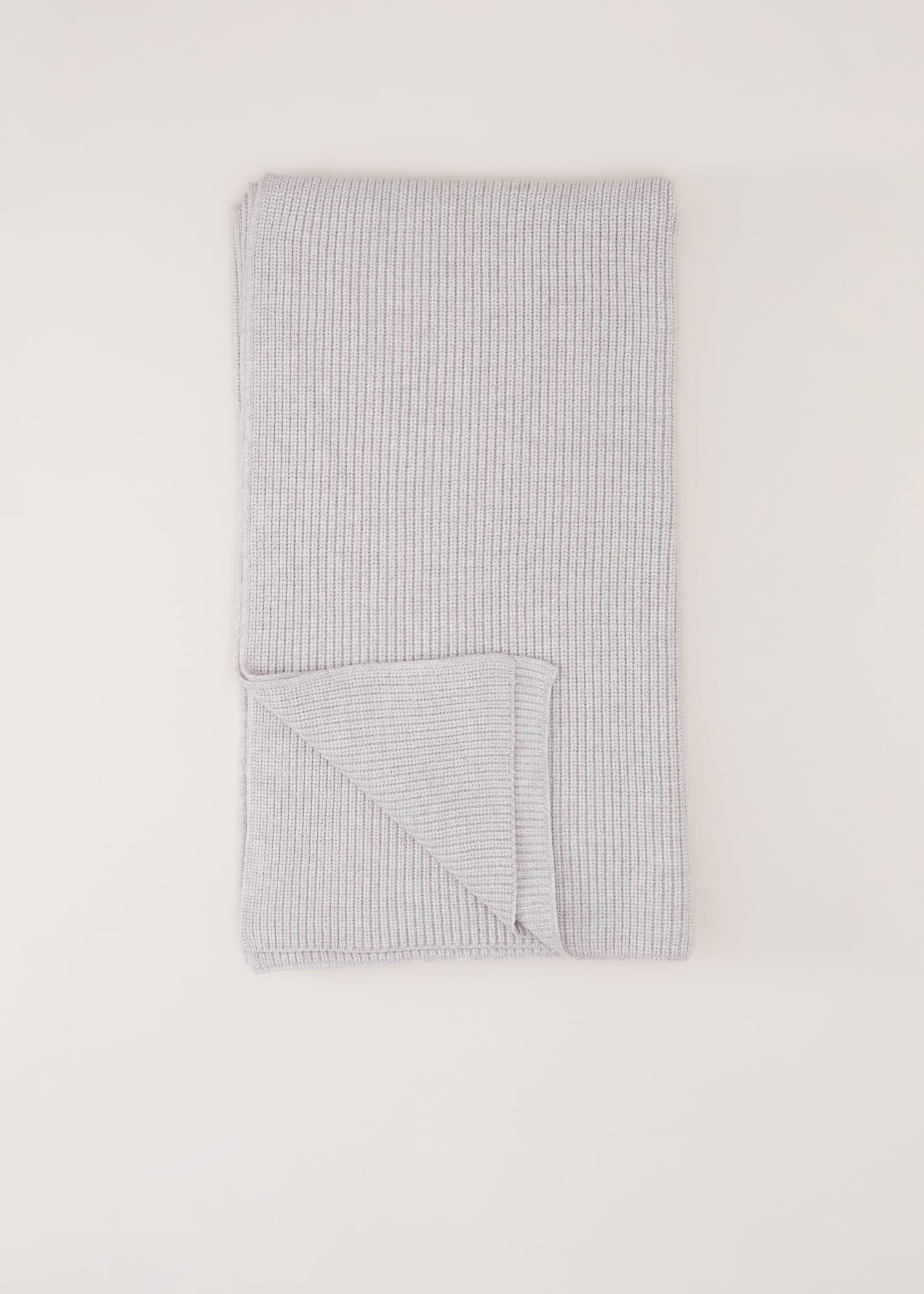 Grey Ribbed Oversized Scarf