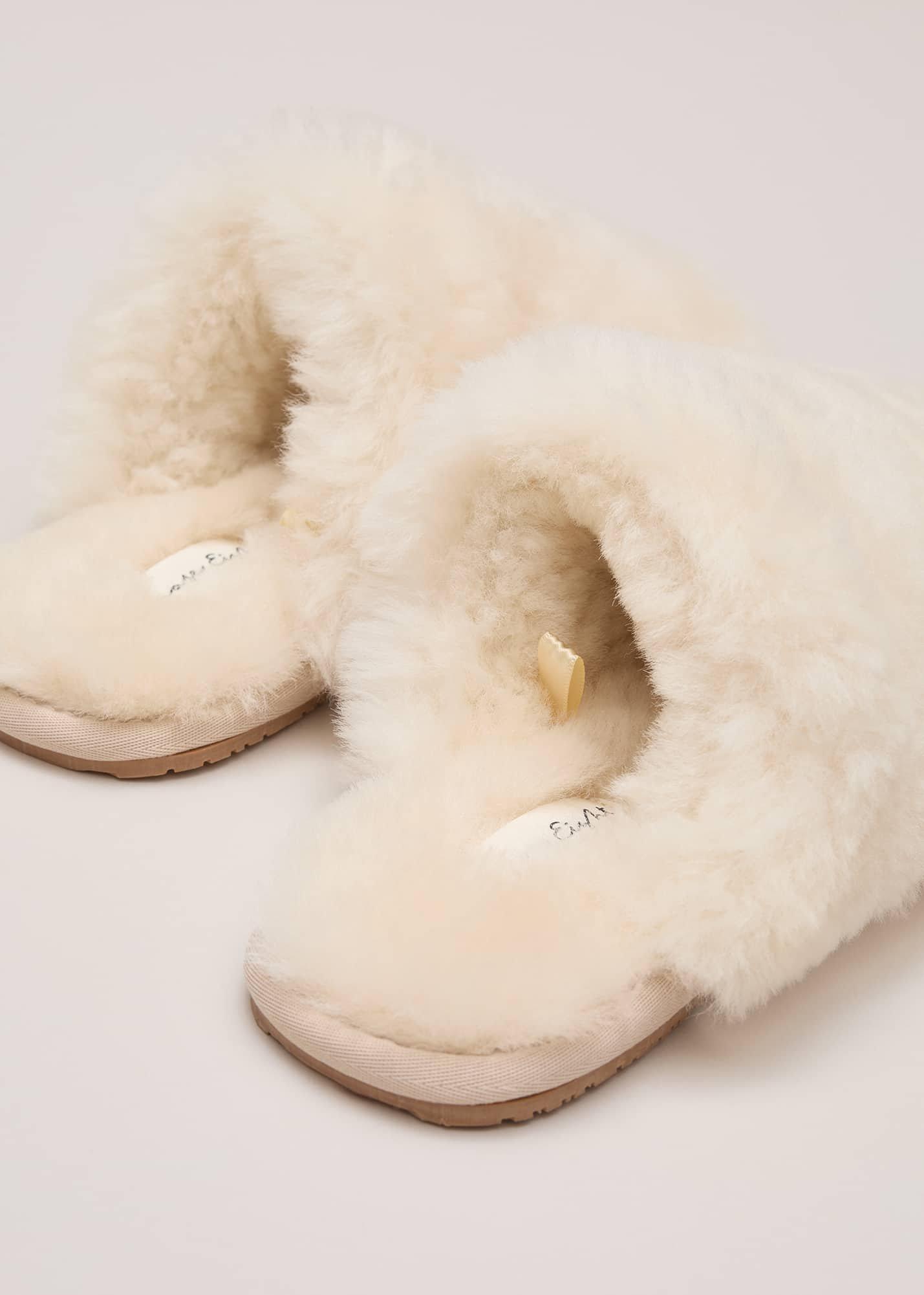 Shearling Closed Toe Slipper Mule