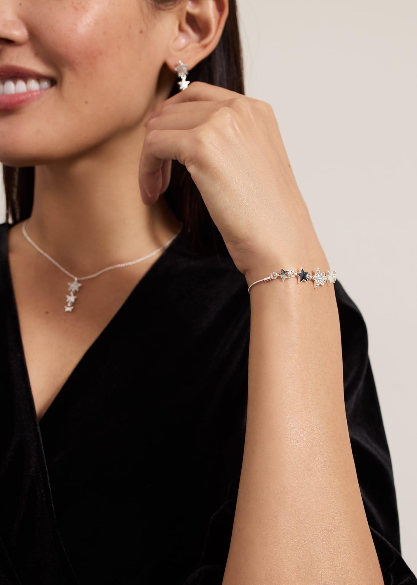 Silver Plated Star Extender Bracelet