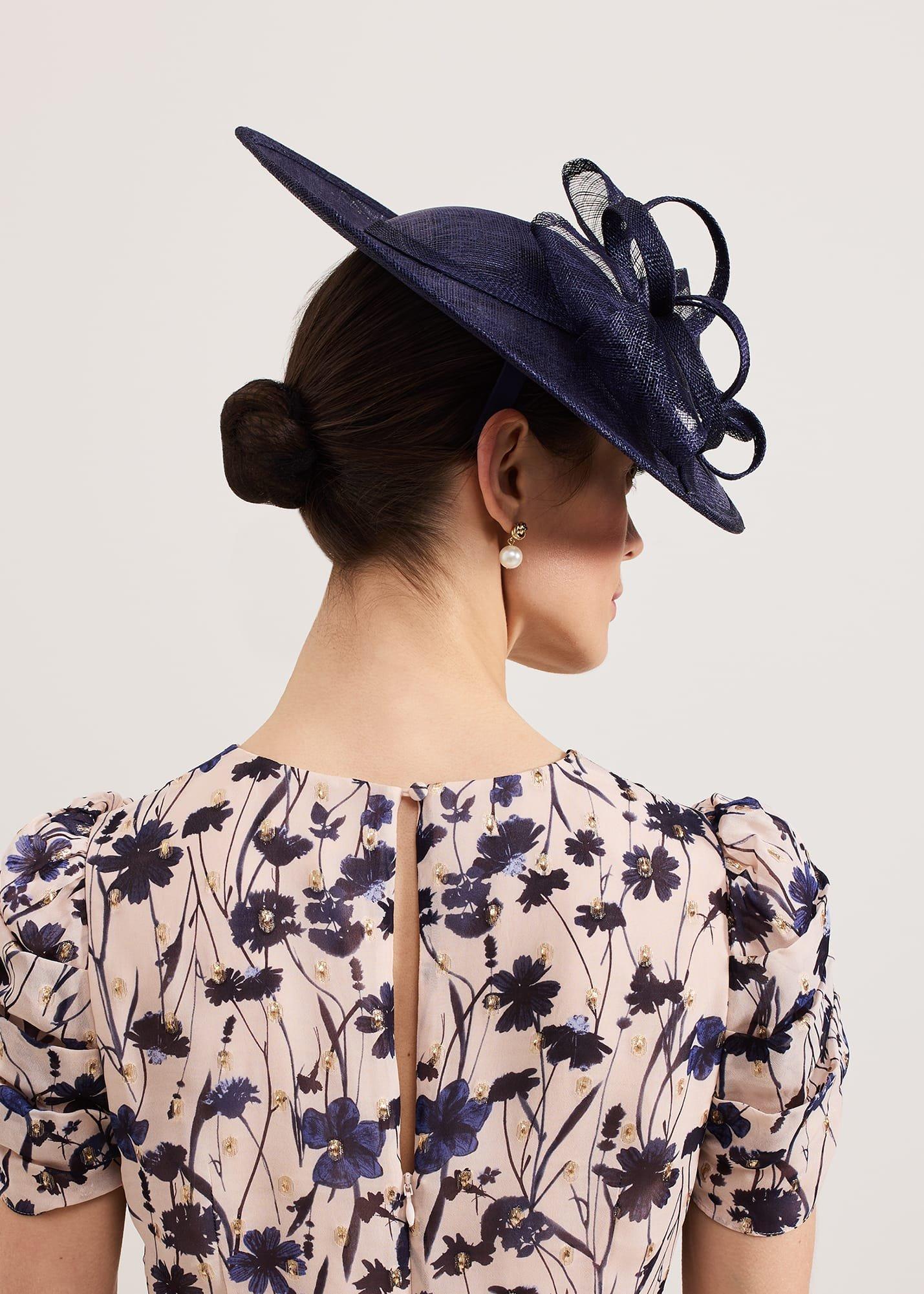 Navy Bow Disc Fascinator