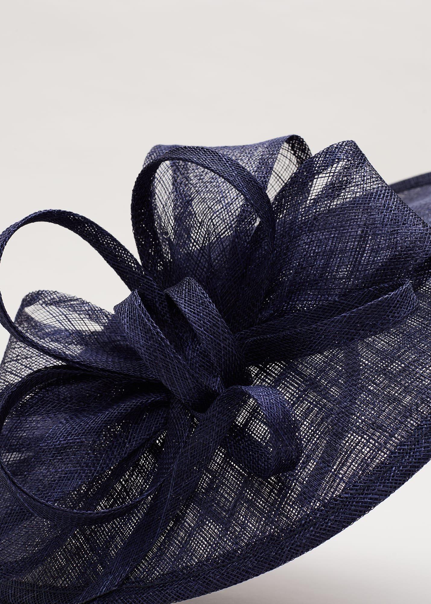 Navy Bow Disc Fascinator