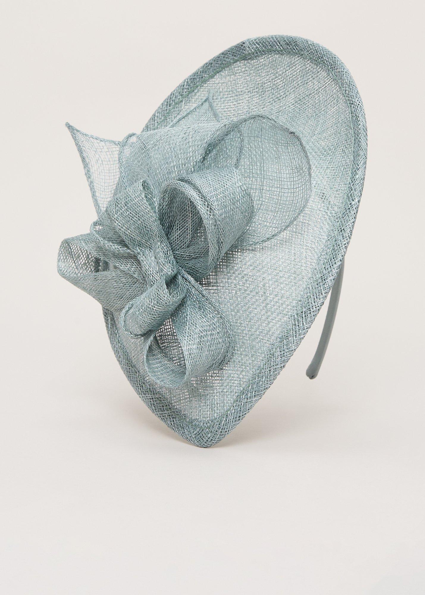 Green Grossgrain Twist Oval Fascinator