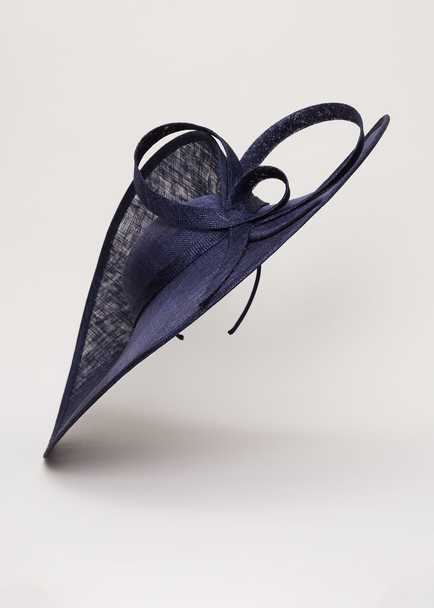 Navy Twist Back Statement Fascinator