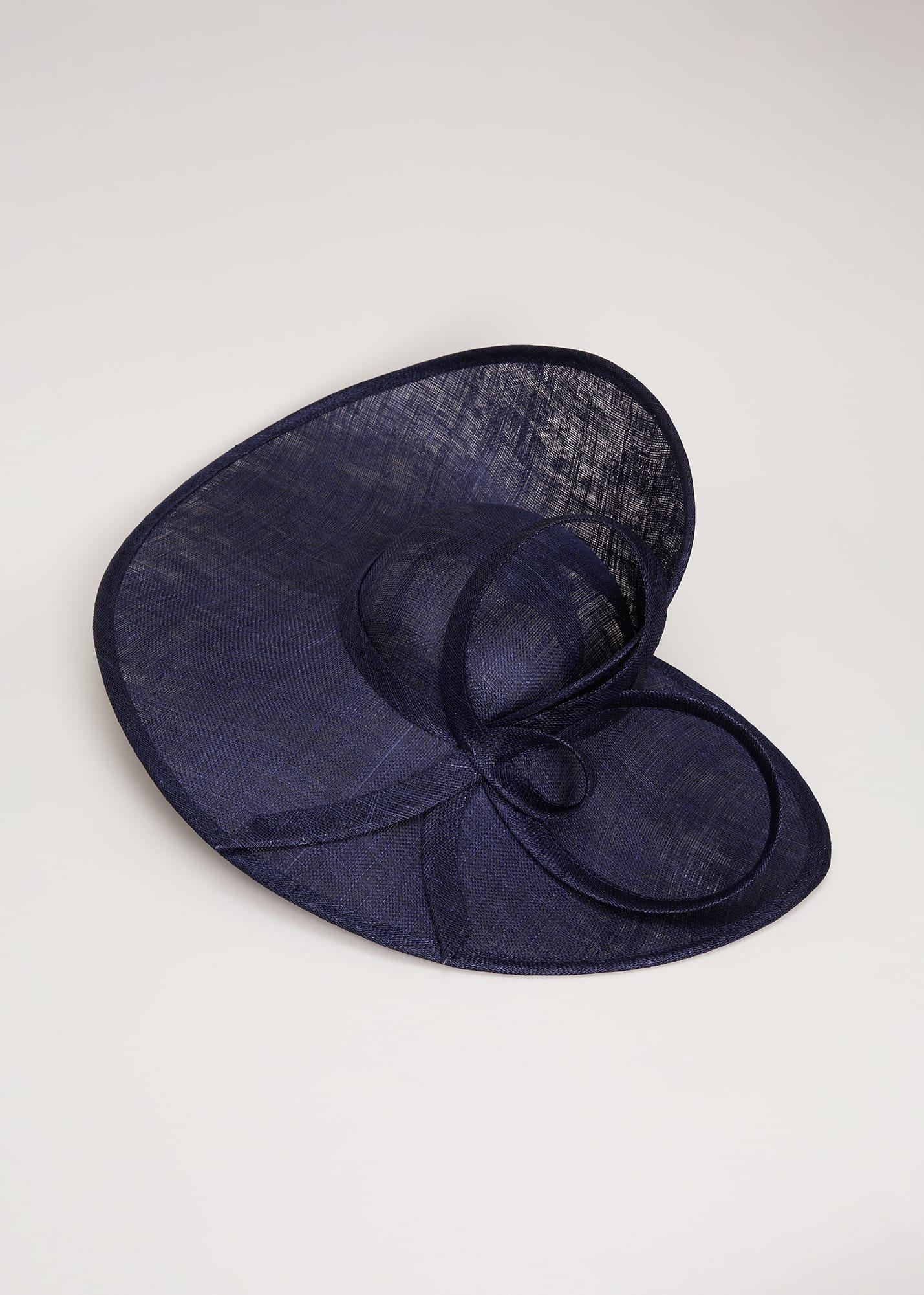Navy Twist Back Statement Fascinator