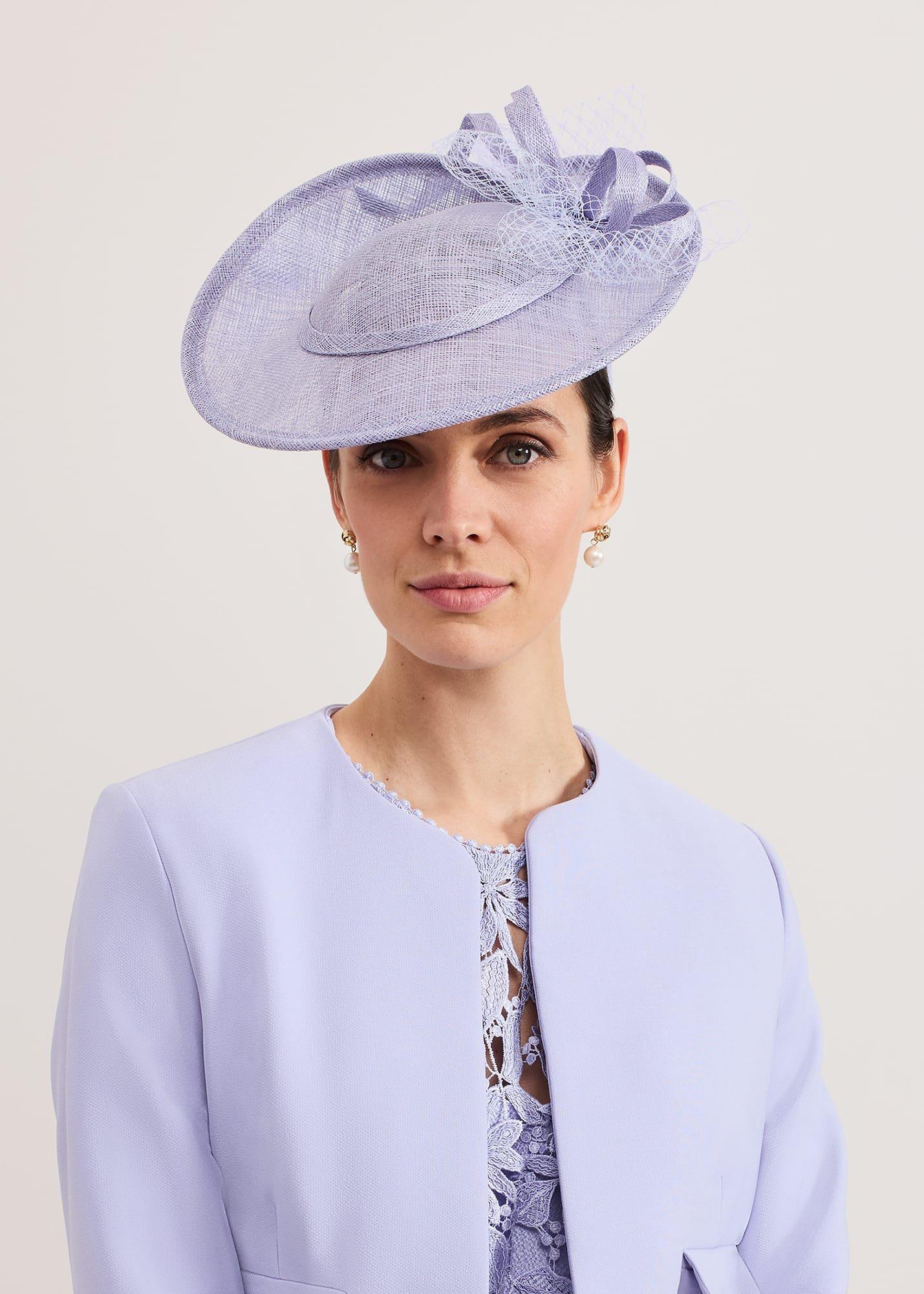 Blue Twist Back Bow Fascinator