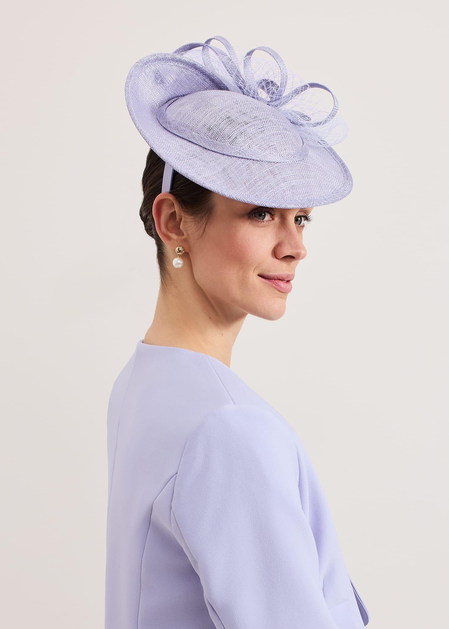 Blue Twist Back Bow Fascinator