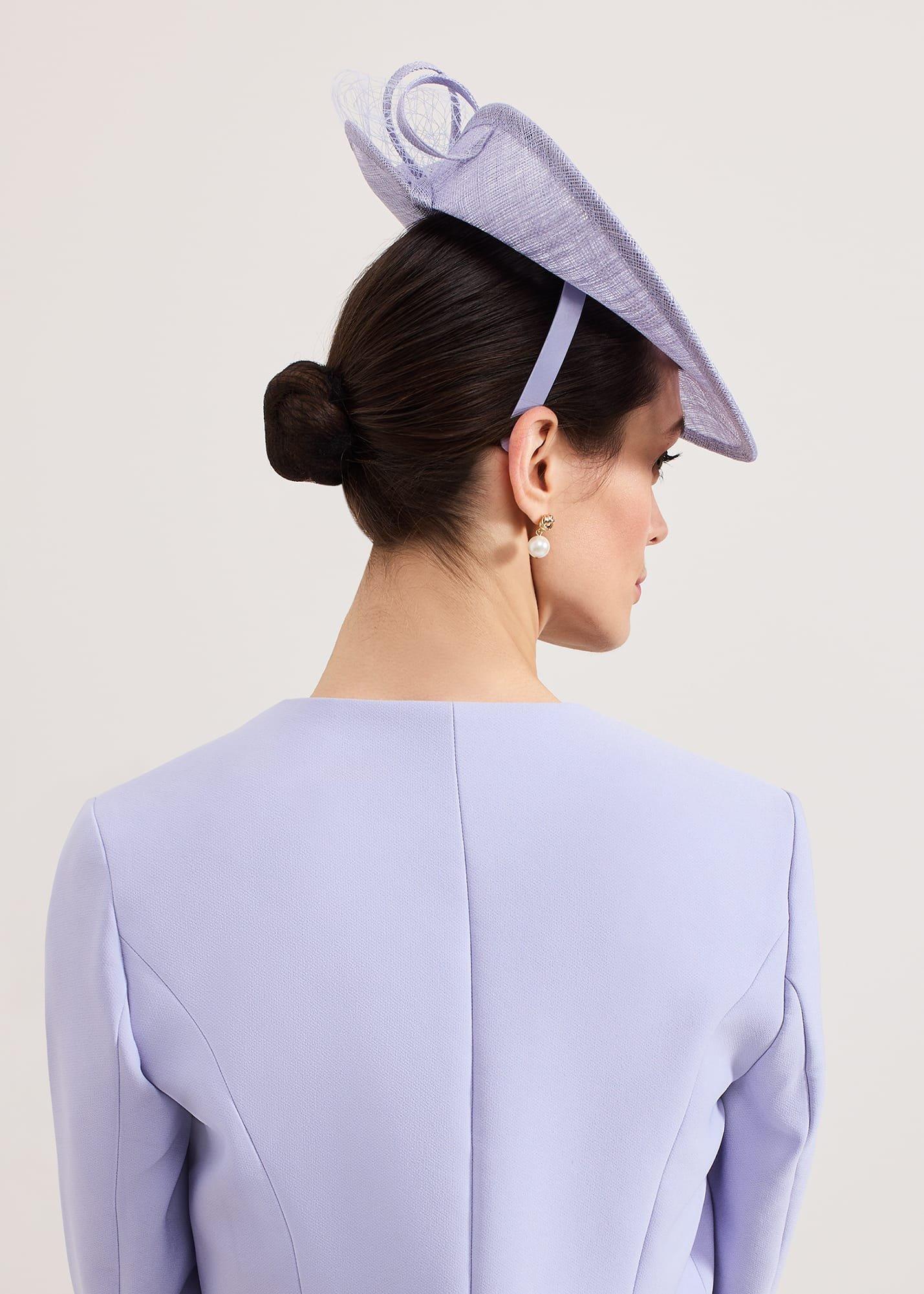 Blue Twist Back Bow Fascinator