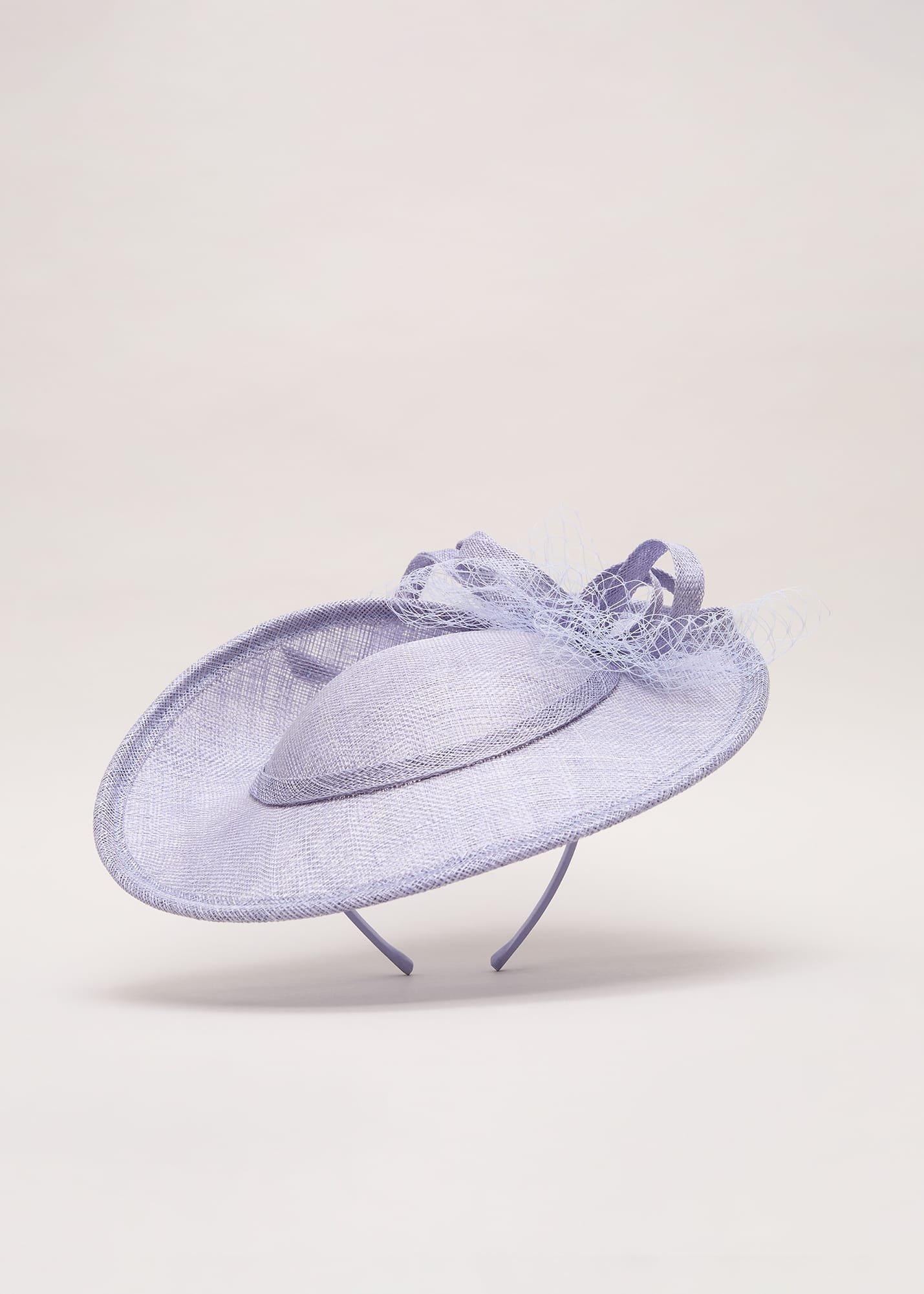 Blue Twist Back Bow Fascinator