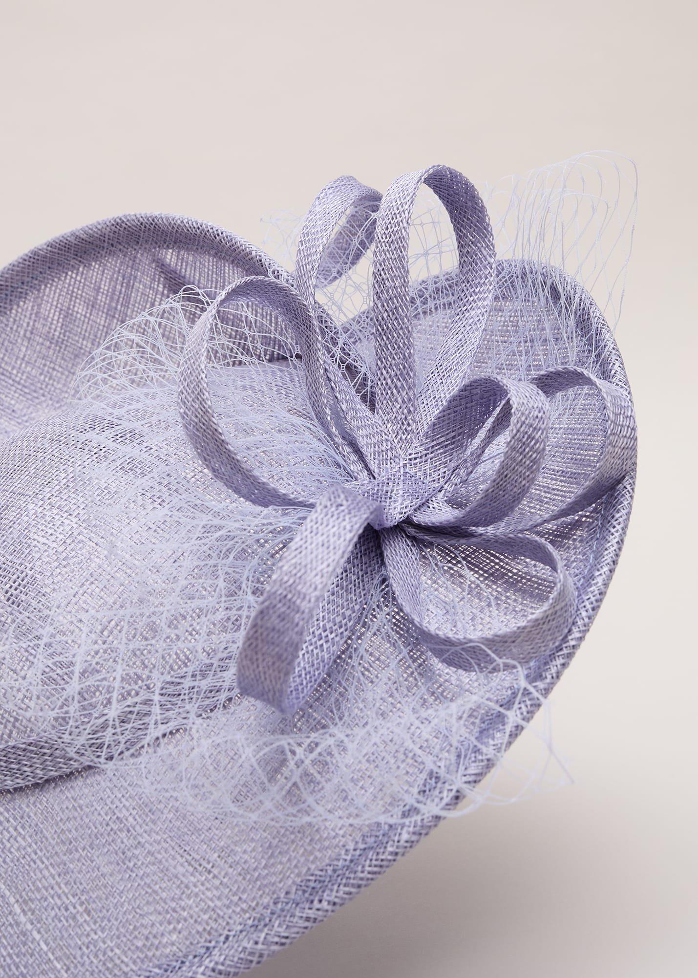 Blue Twist Back Bow Fascinator