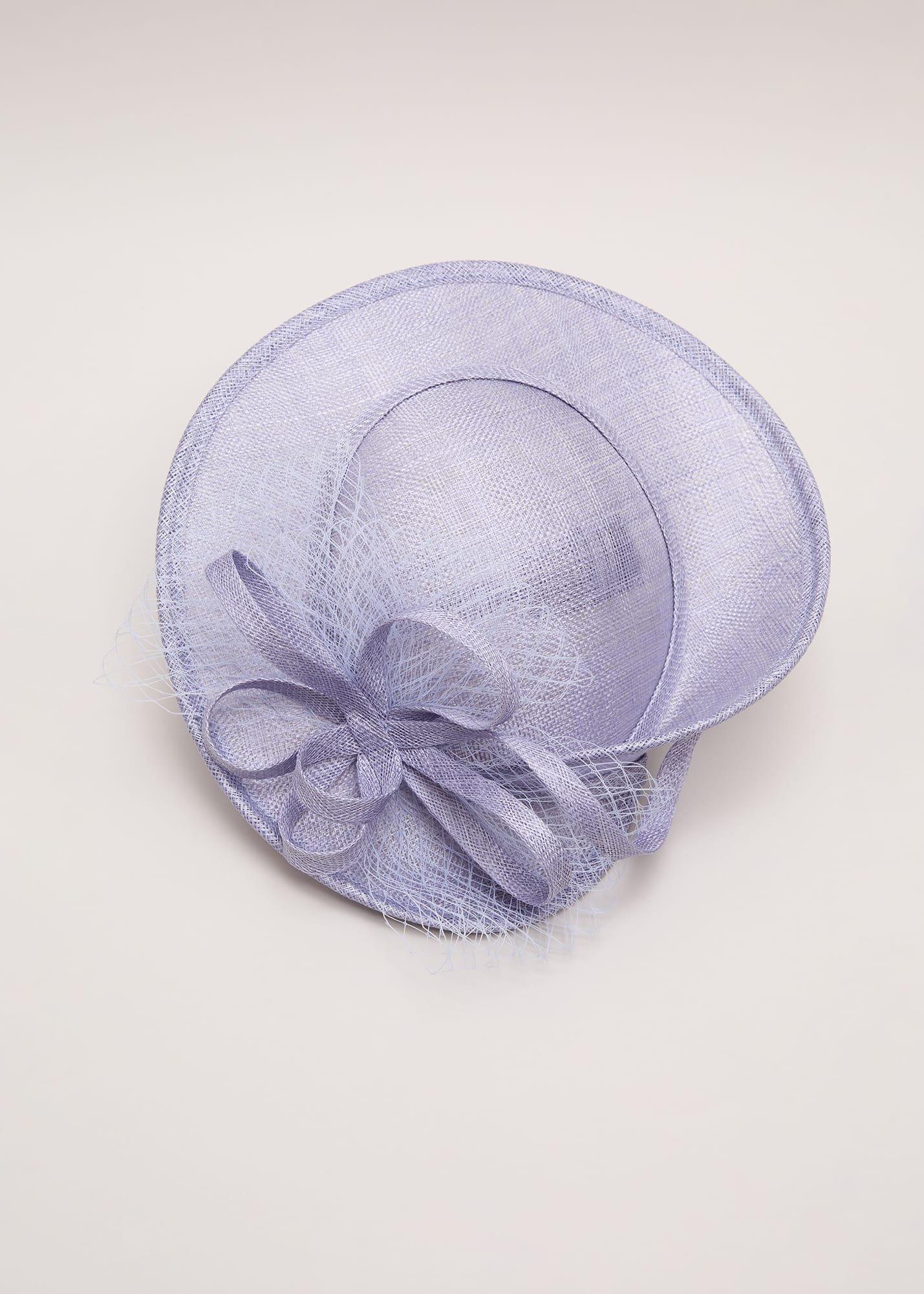 Blue Twist Back Bow Fascinator