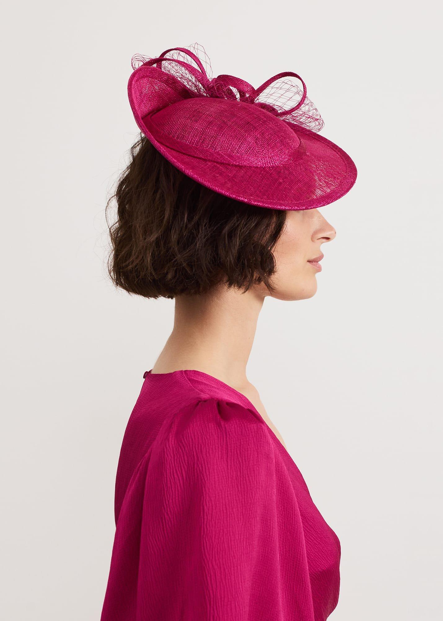 Pink Twist Back Bow Fascinator