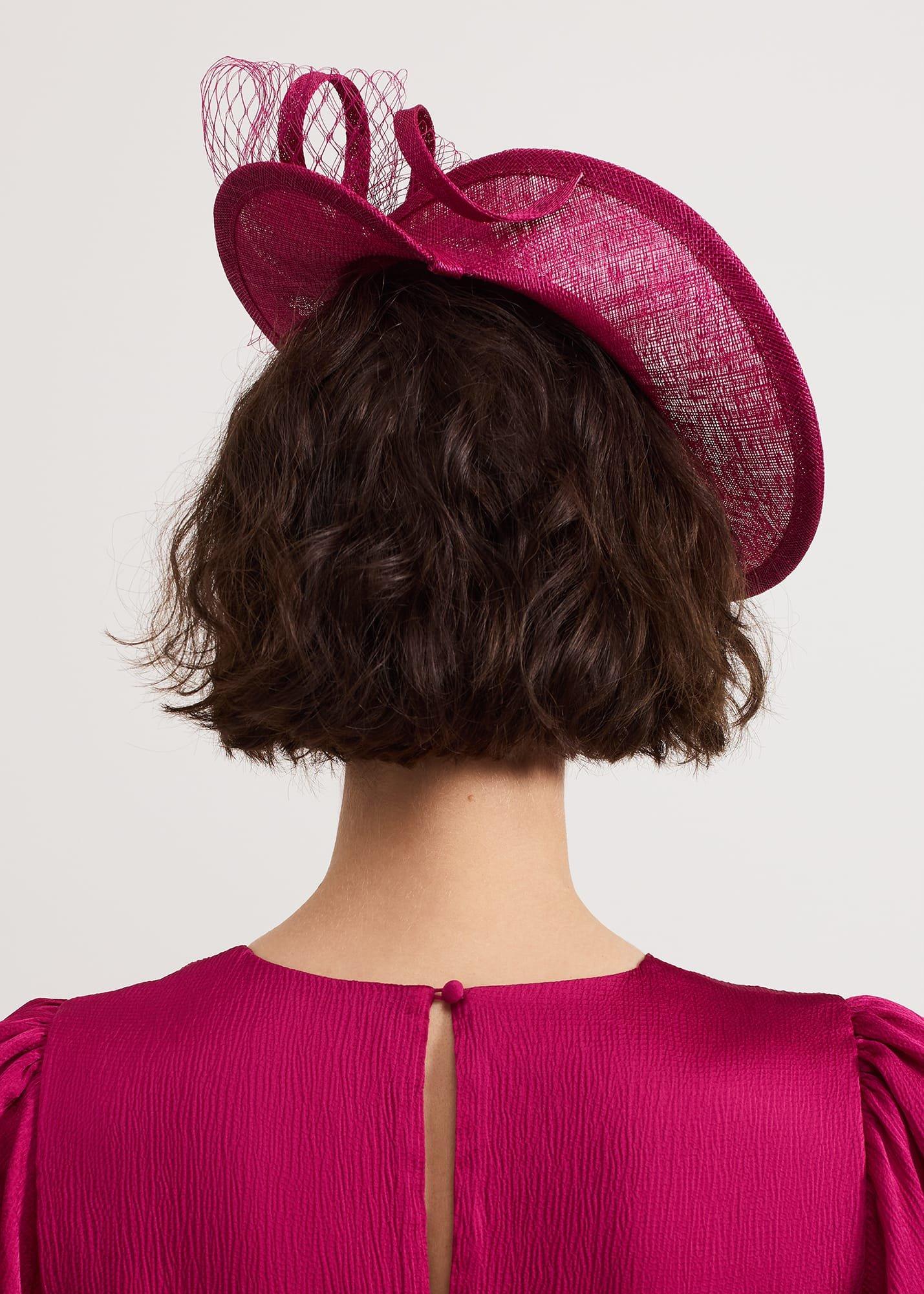 Pink Twist Back Bow Fascinator