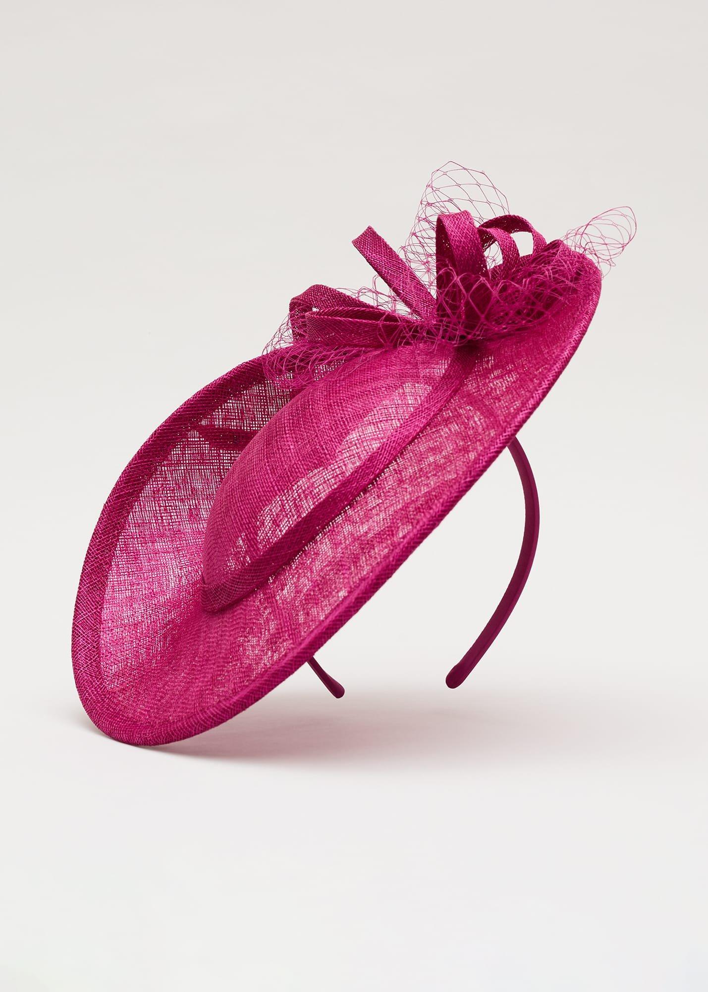 Pink Twist Back Bow Fascinator