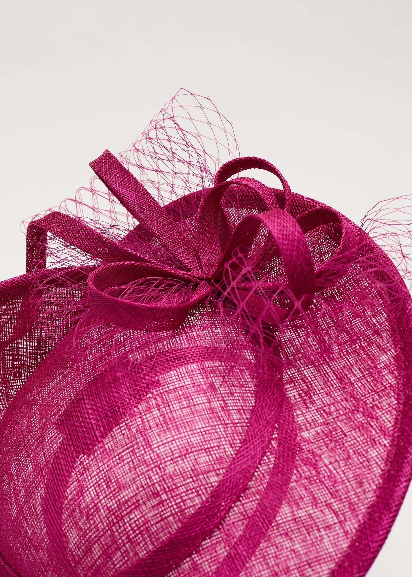 Pink Twist Back Bow Fascinator