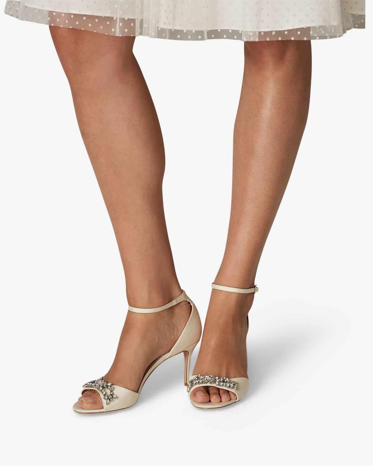 Mallory Jeweled Front Heeled Sandals