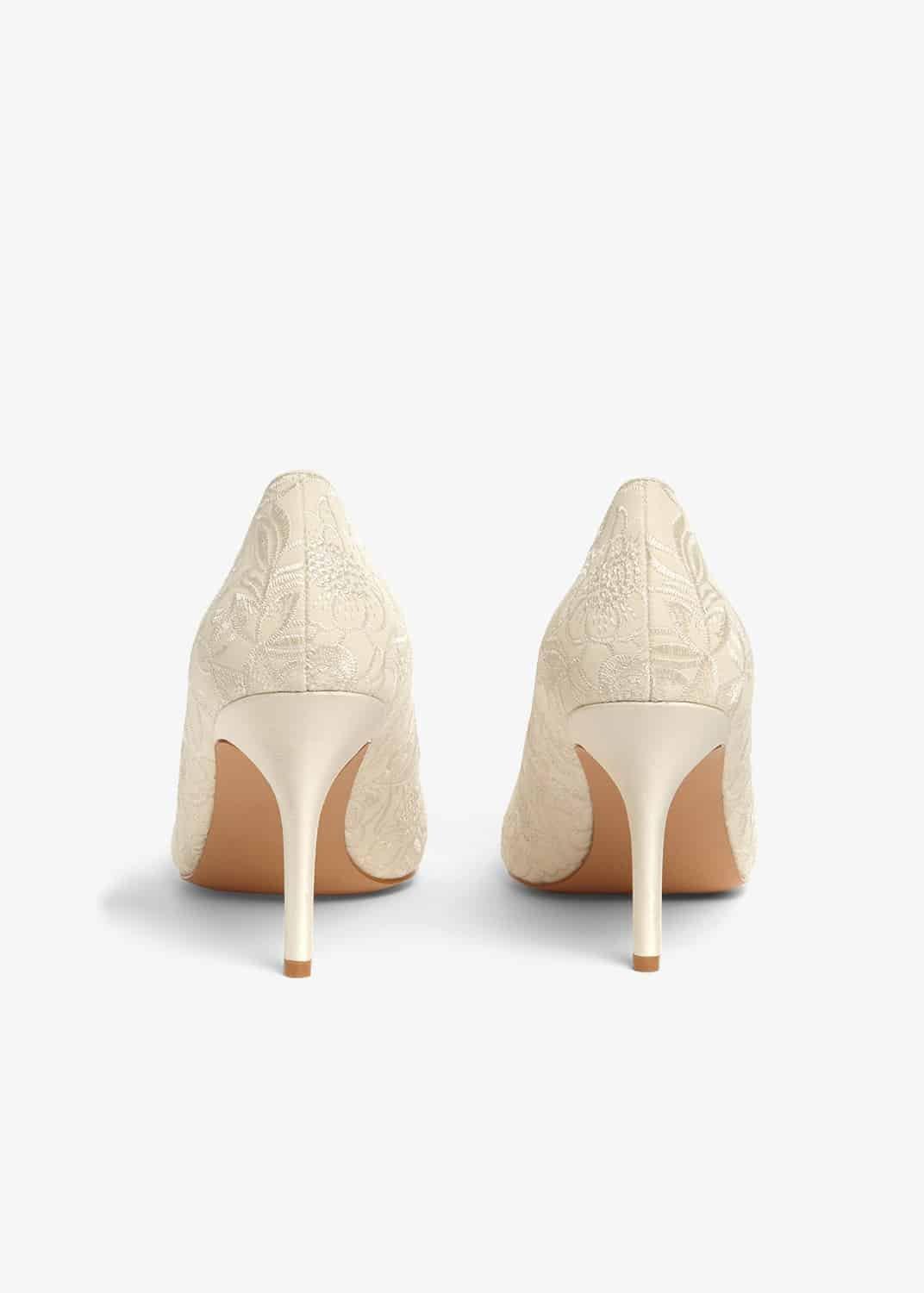 Ceri Embroidered Lace Court Shoes