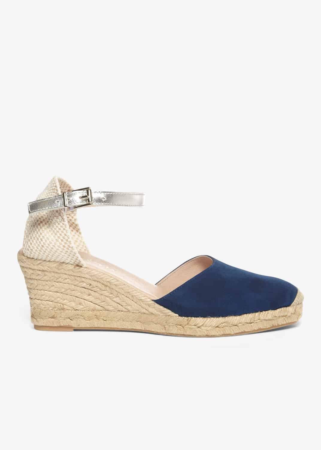 Kimmy Leather Espadrille Wedge Shoes