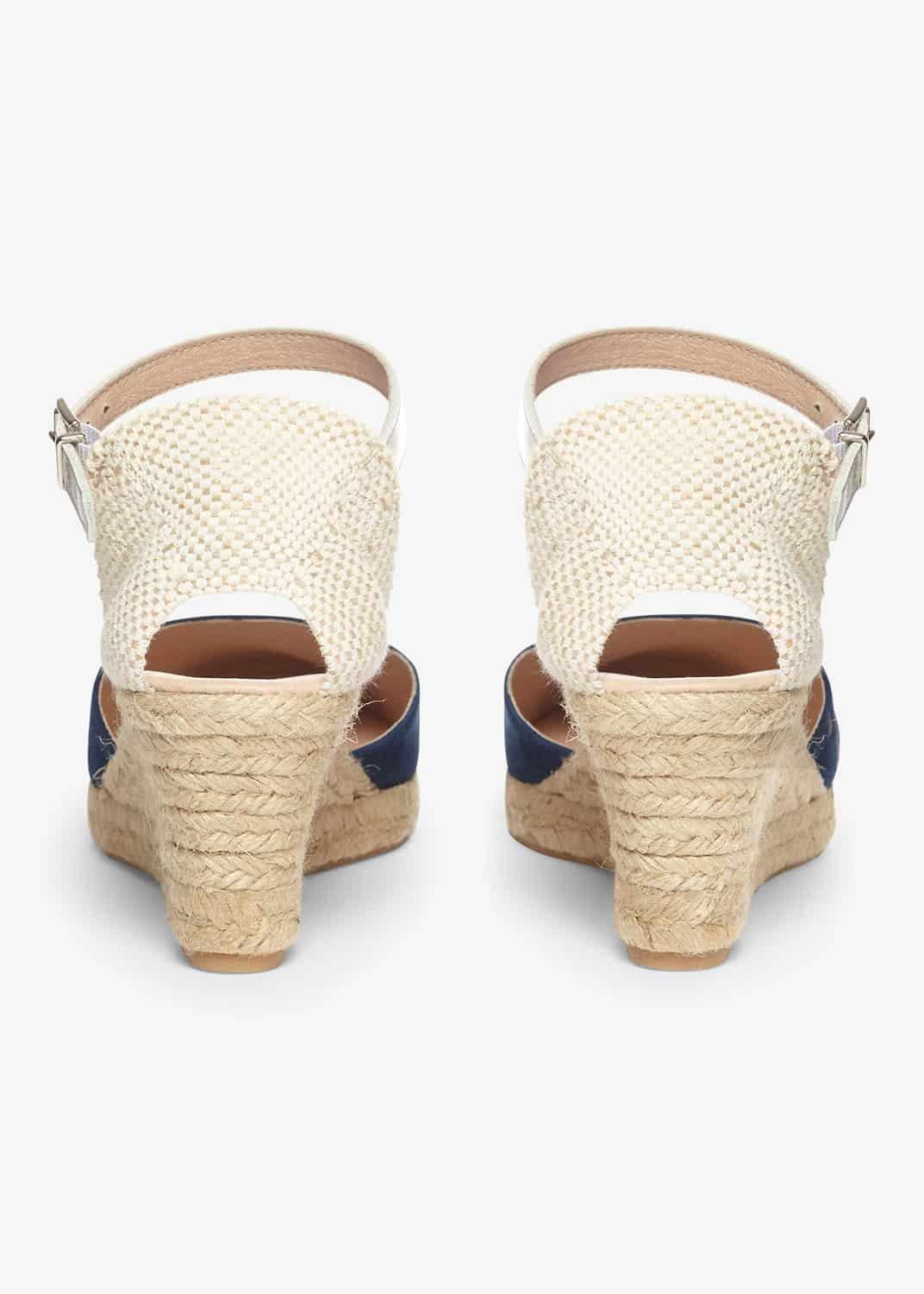 Kimmy Leather Espadrille Wedge Shoes