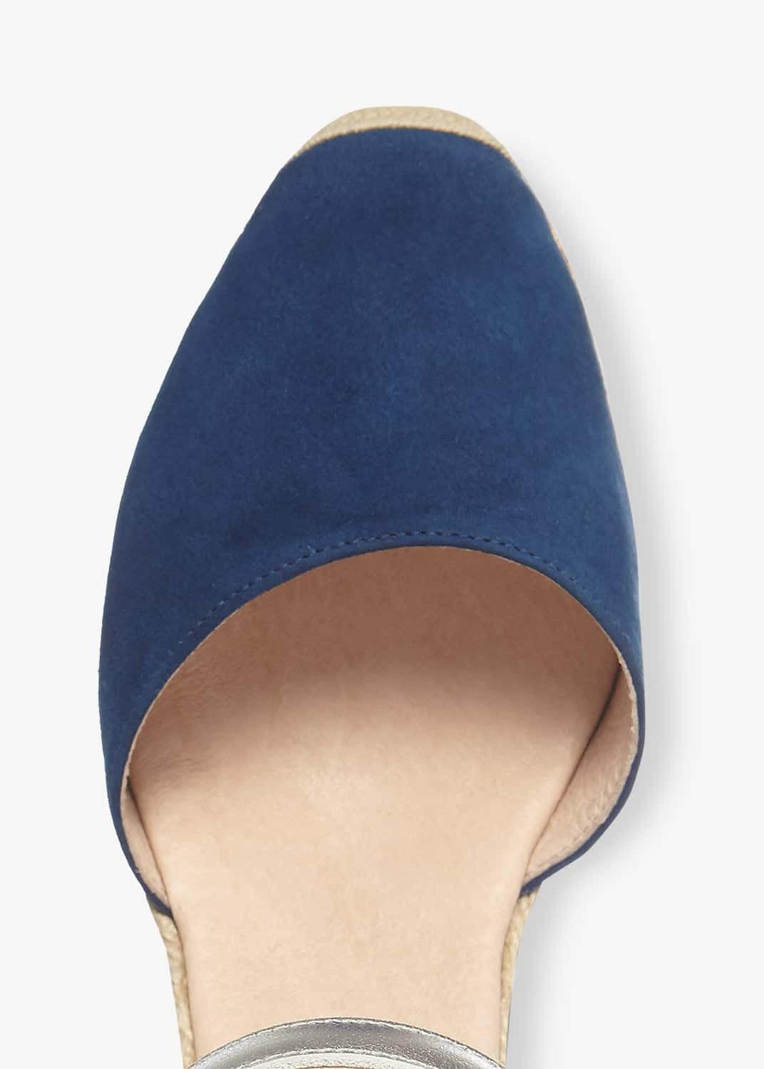 Kimmy Leather Espadrille Wedge Shoes