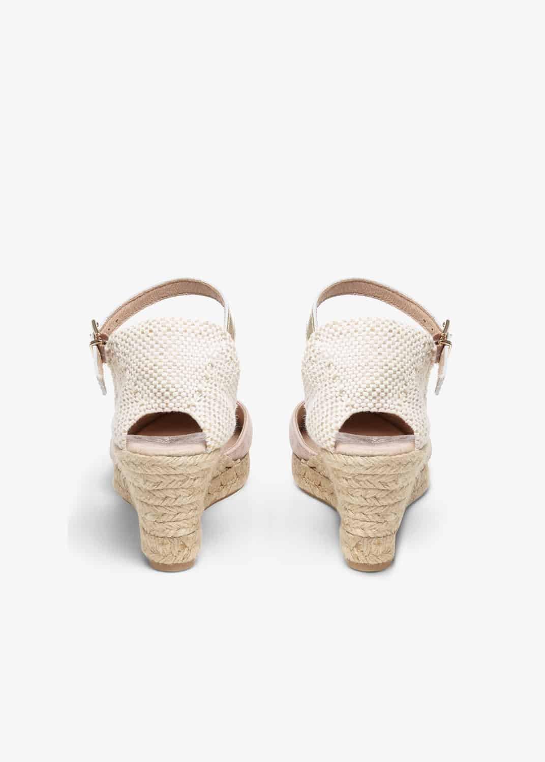 Kimmy Leather Espadrille Wedge Shoes