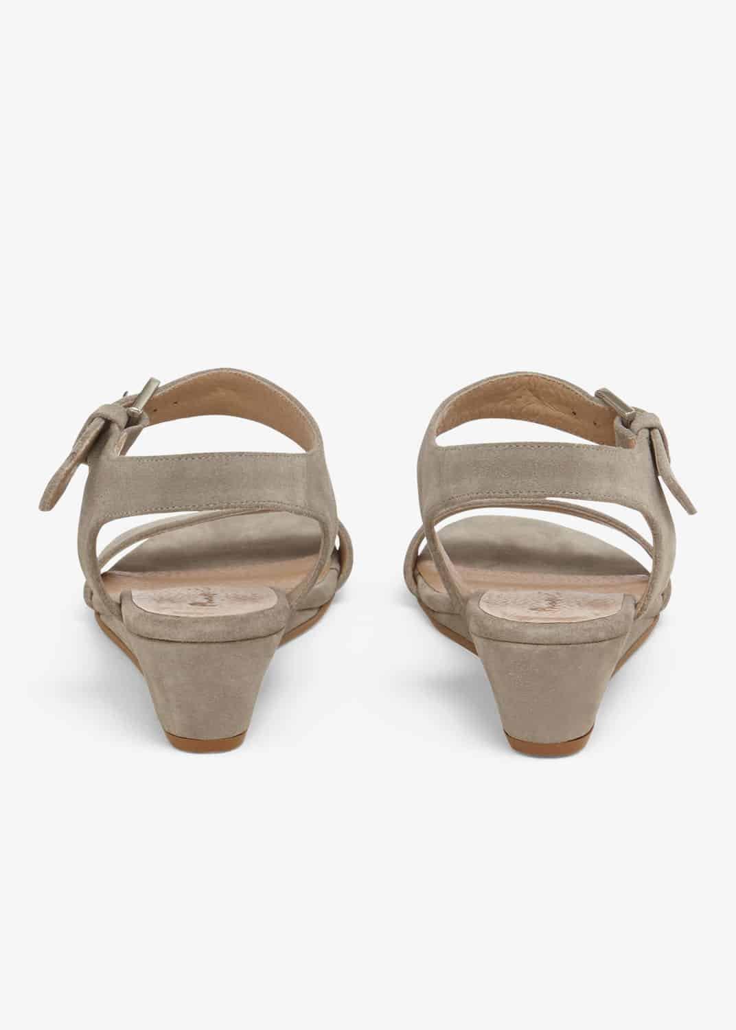 Barbara Leather Wedge Sandals
