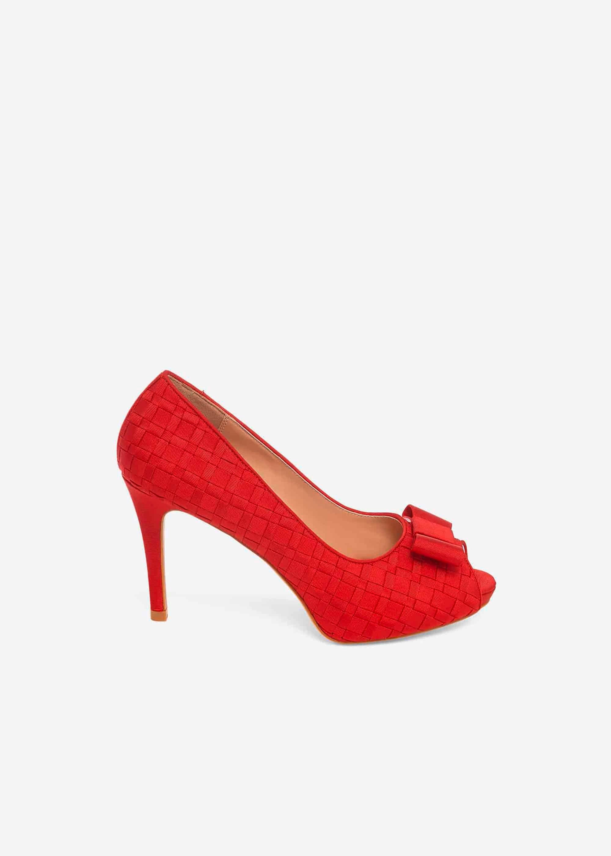 Clio Weave Peep Toe Shoes