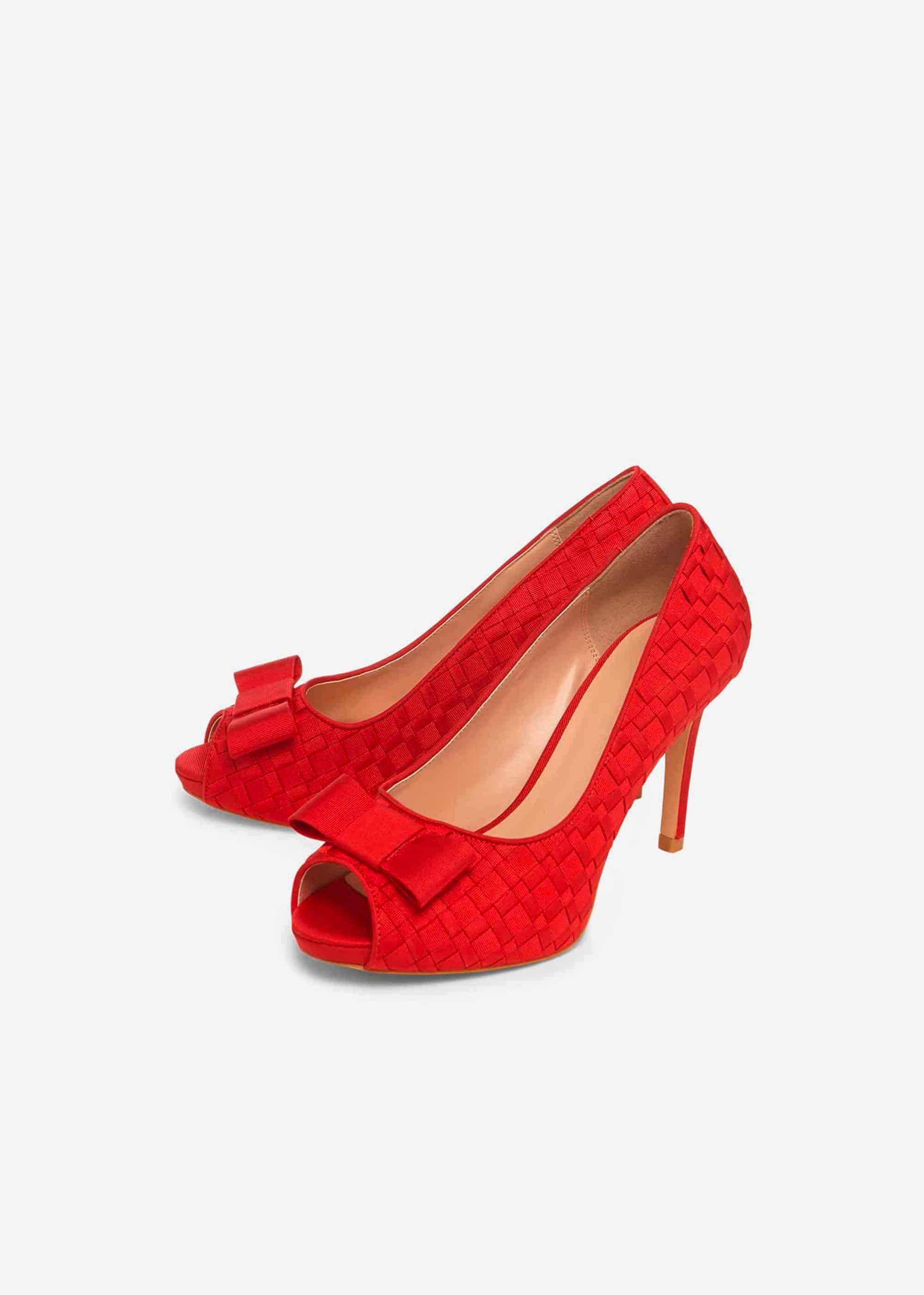 Clio Weave Peep Toe Shoes