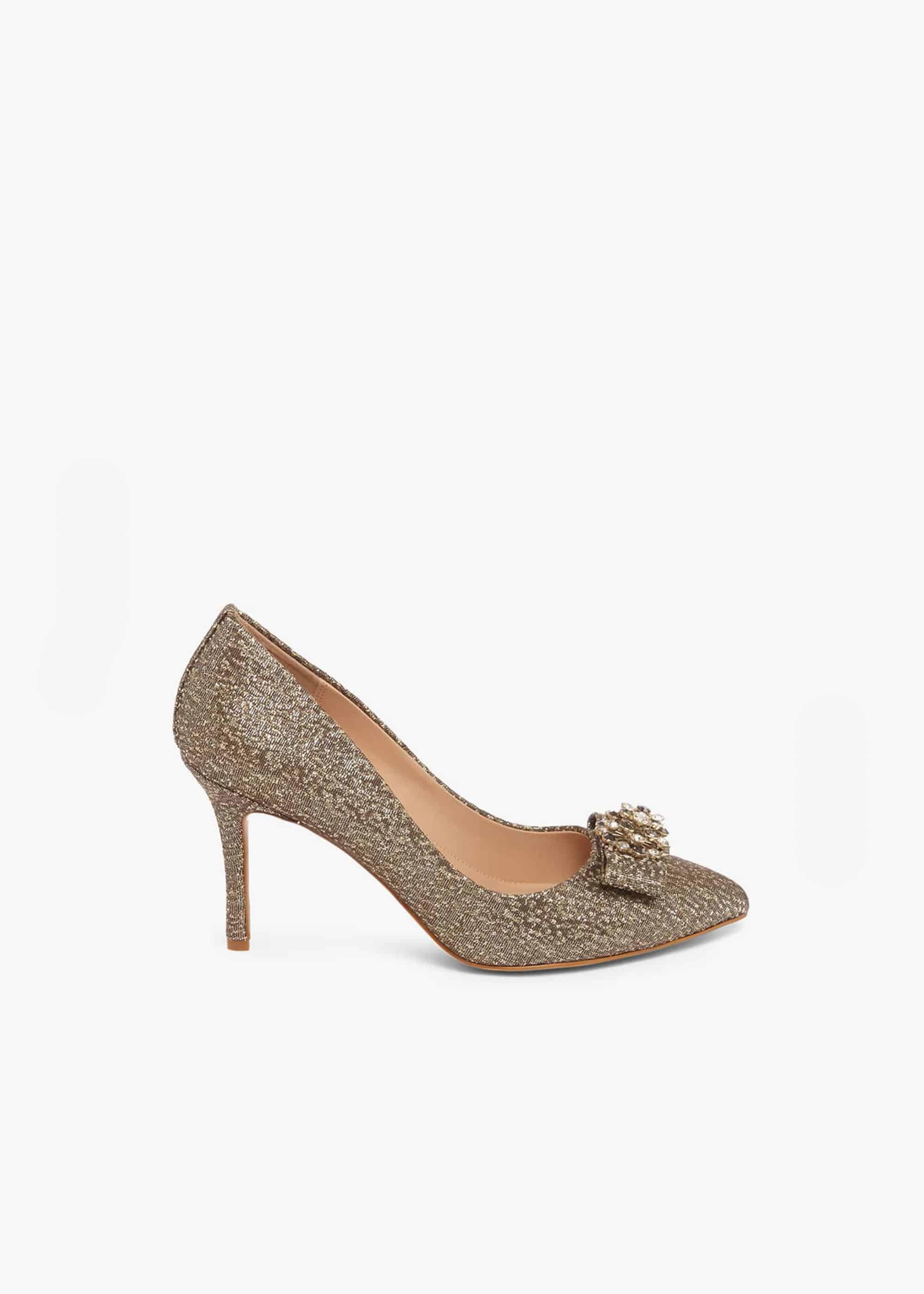Jaden Metallic Jacqaurd Court Shoes