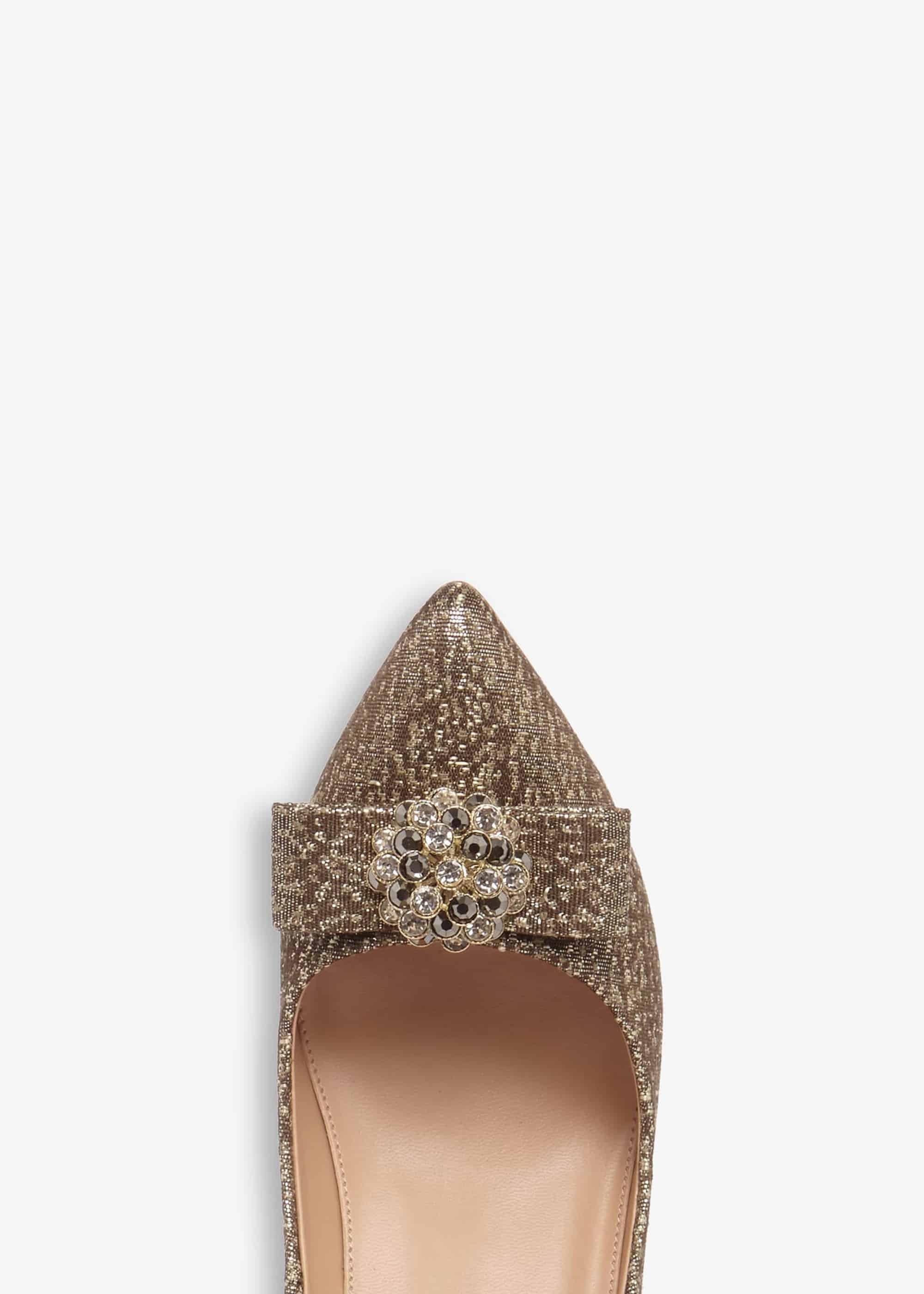 Jaden Metallic Jacqaurd Court Shoes