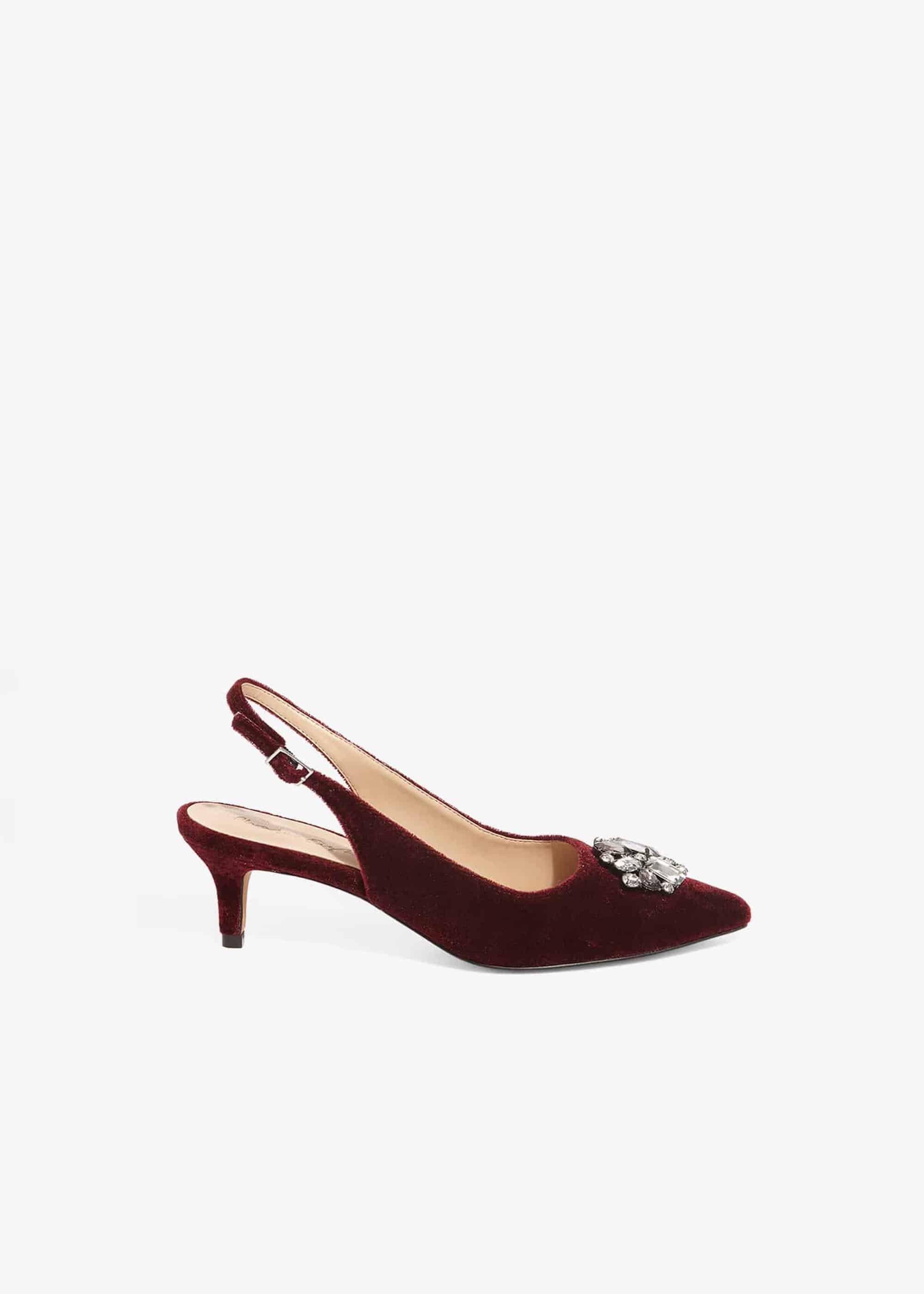 Juliet Jewel Kitten Heel Slingback Court