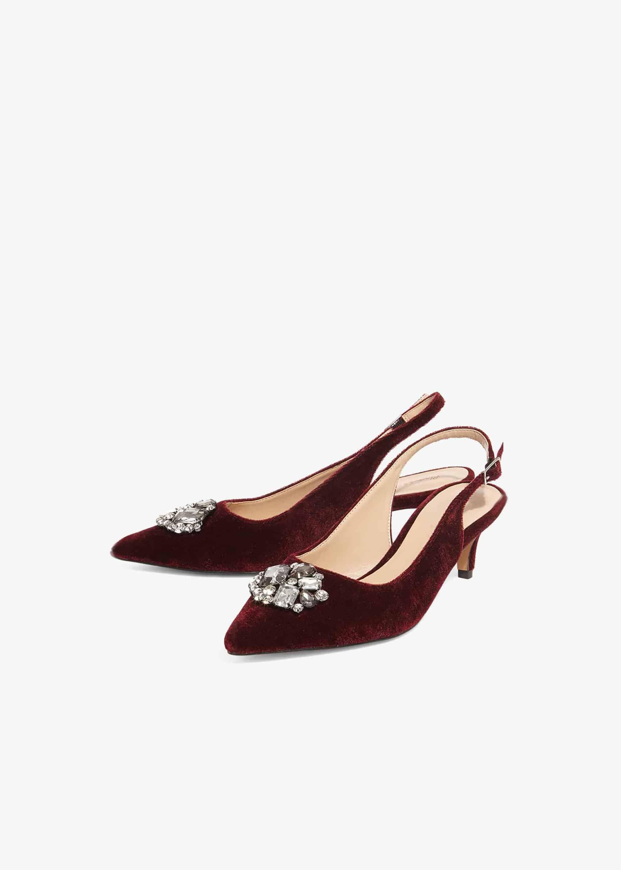 Juliet Jewel Kitten Heel Slingback Court