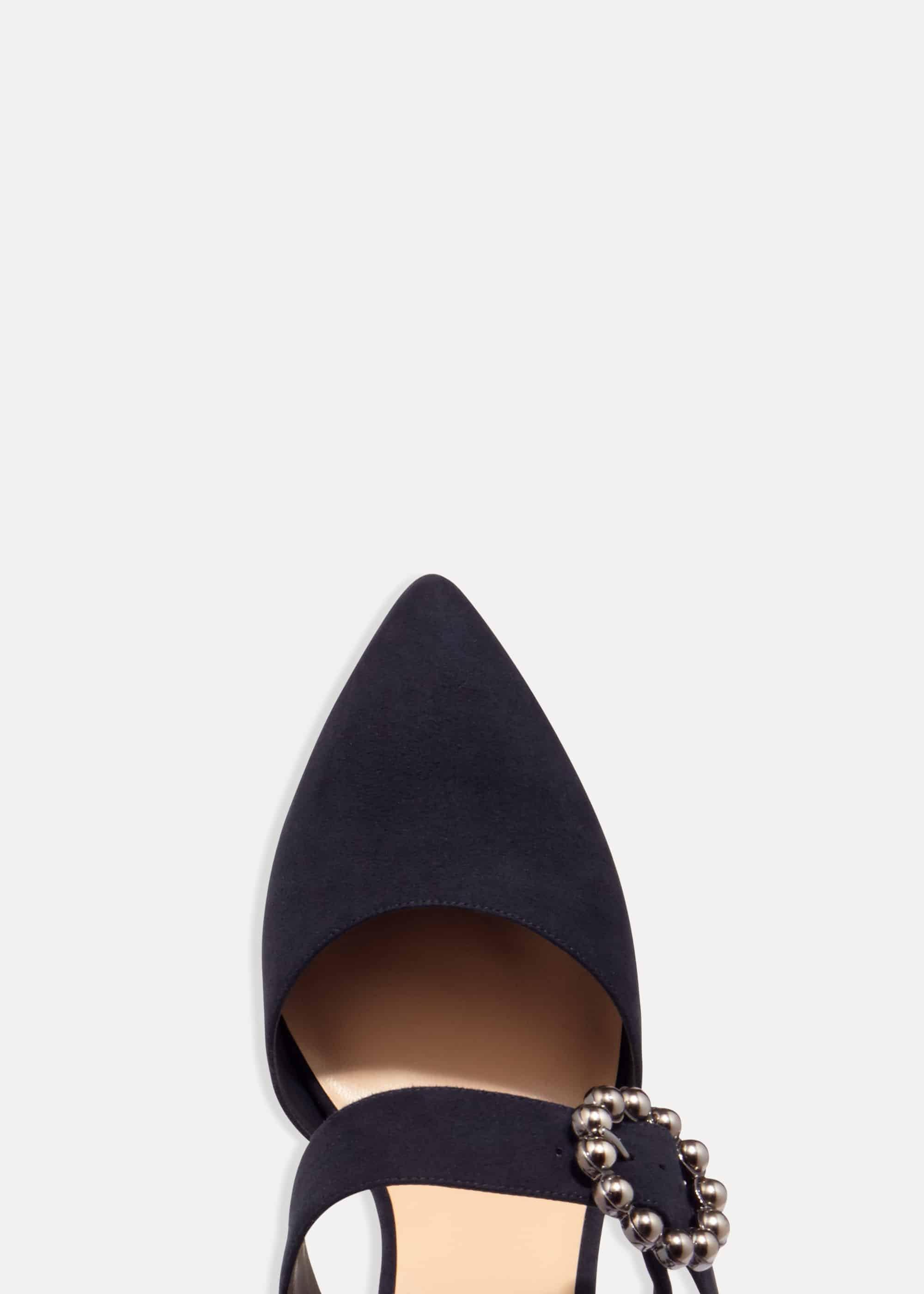 Joss Jeweled Buckle Court Shoes