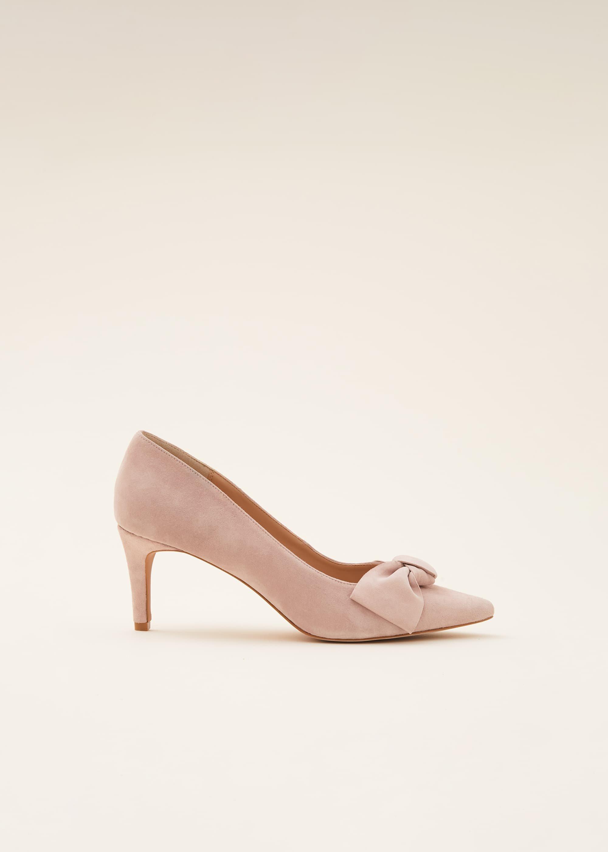 Sim Suede Bow Court Shoe