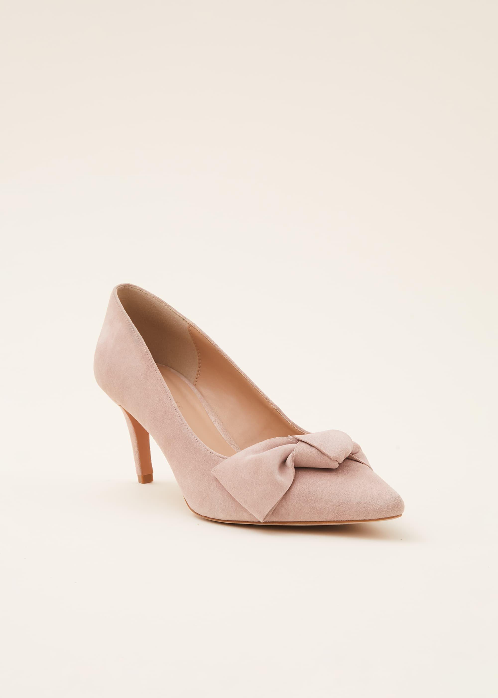 Sim Suede Bow Court Shoe