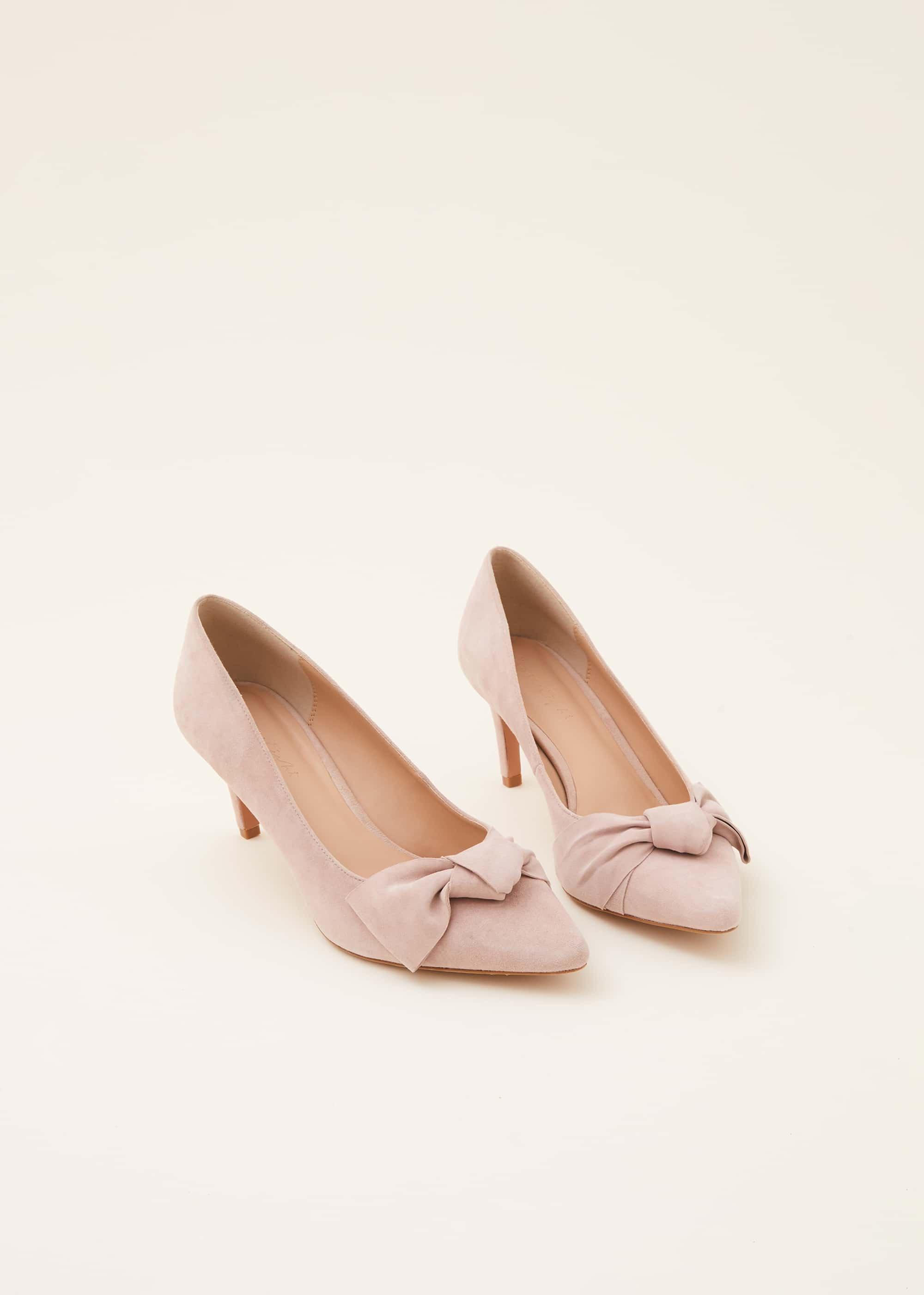 Sim Suede Bow Court Shoe