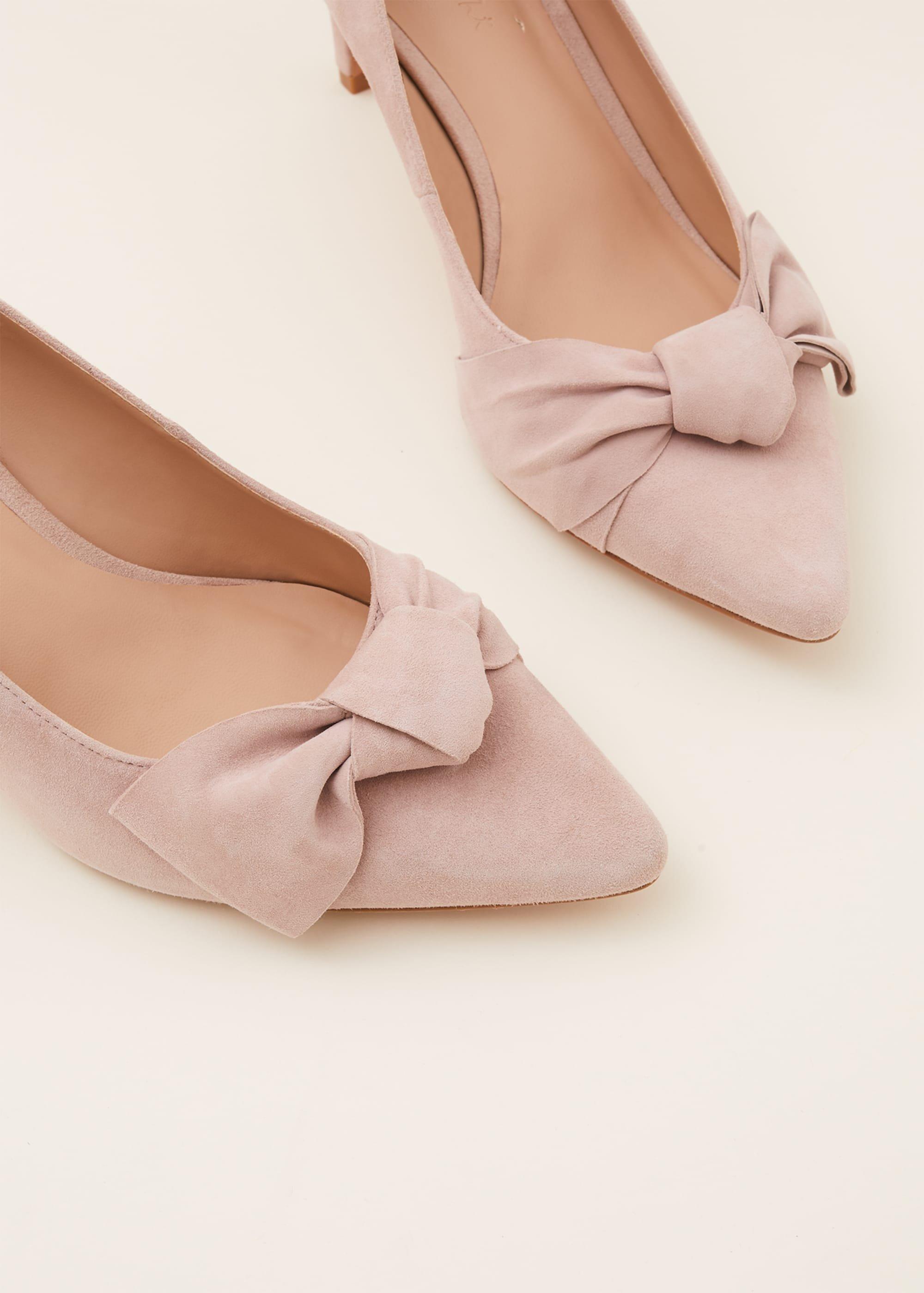 Sim Suede Bow Court Shoe