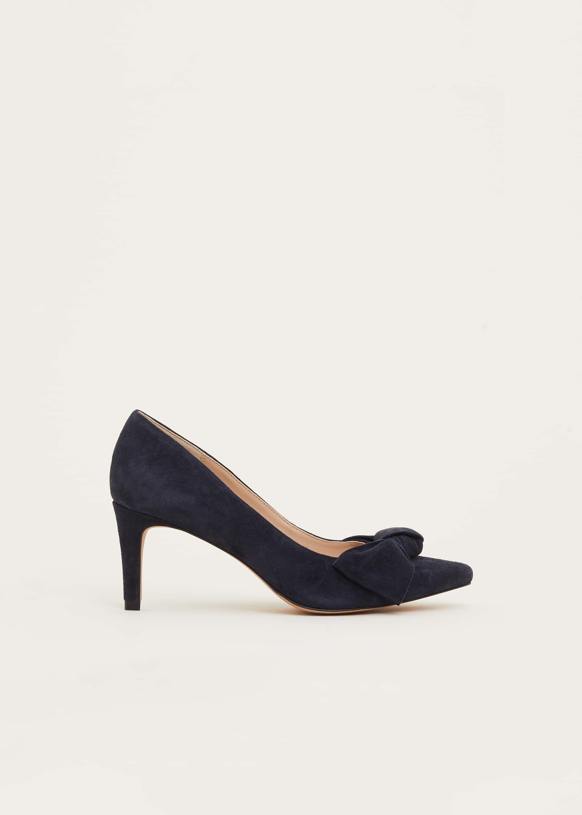 Sim Suede Bow Court Shoe